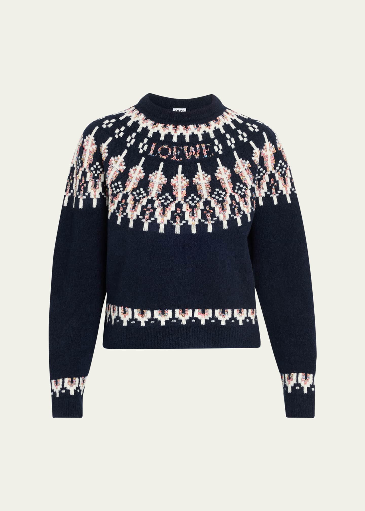 多*山様 LOEWE ウール カシミヤ ニット Loewe Wool-Blend Fair Isle Sweater - Bergdorf Goodman