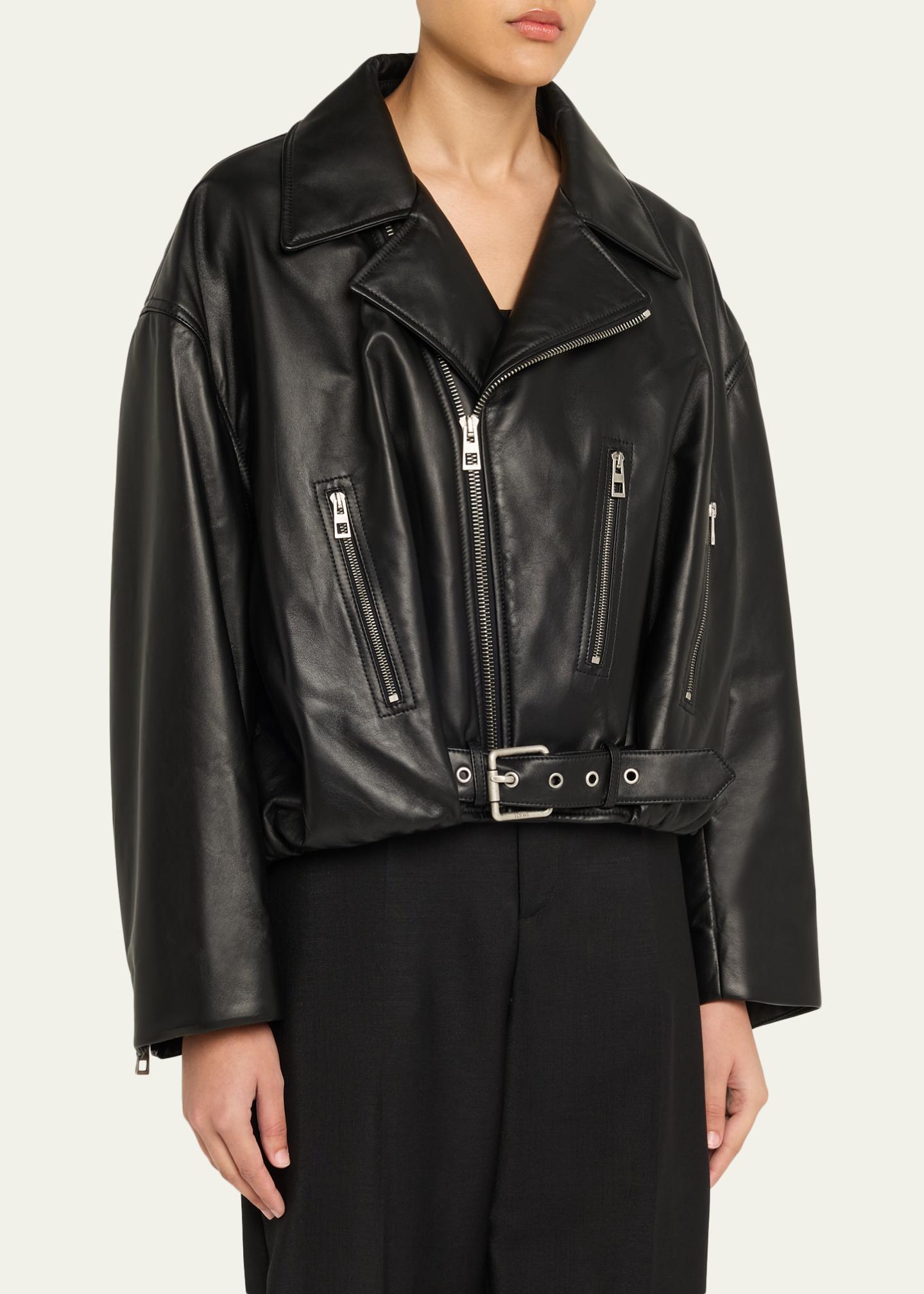 LOEWE Short Nappa Lambskin Biker Jacket - Bergdorf Goodman