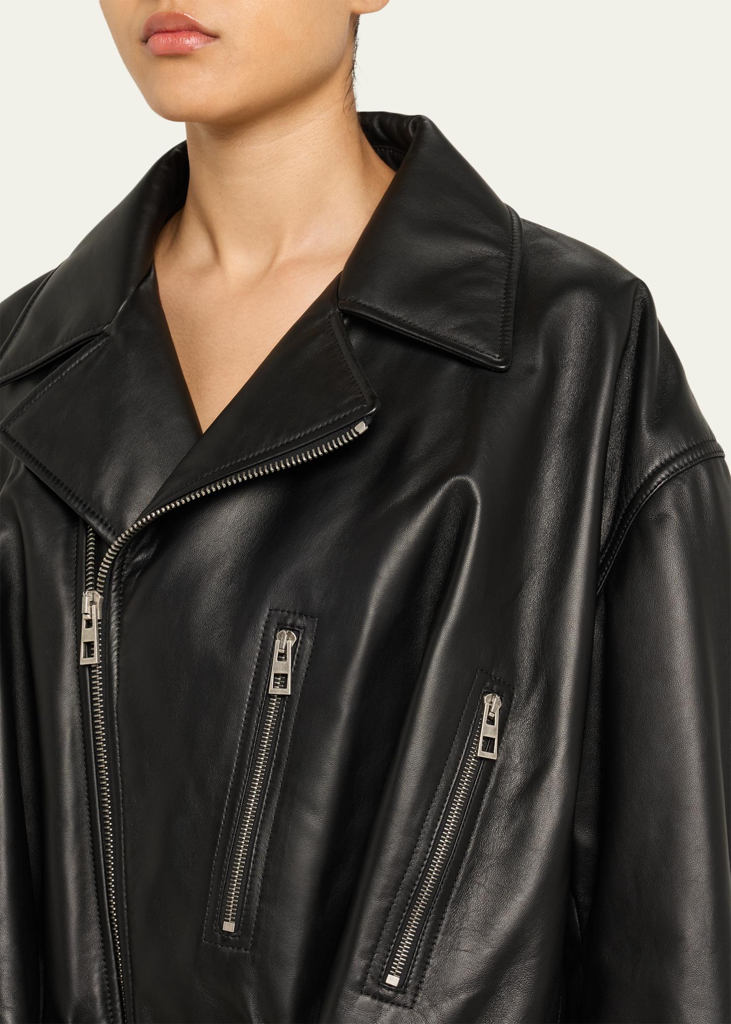 LOEWE Short Nappa Lambskin Biker Jacket - Bergdorf Goodman