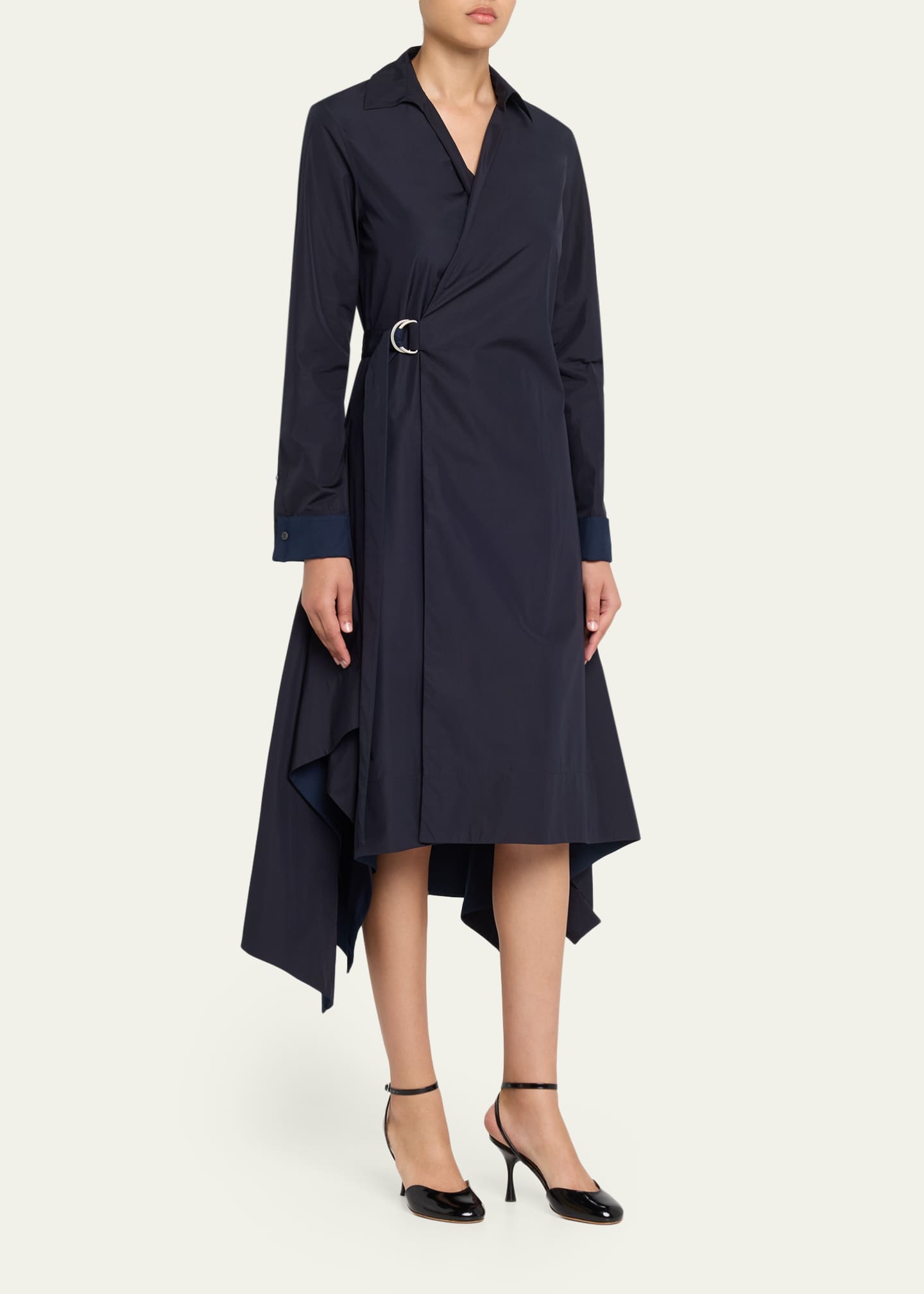 long sleeve high collar wedding dress Sample Sale | Long Bell Sleeve High Neck Flowy Wedding Dress