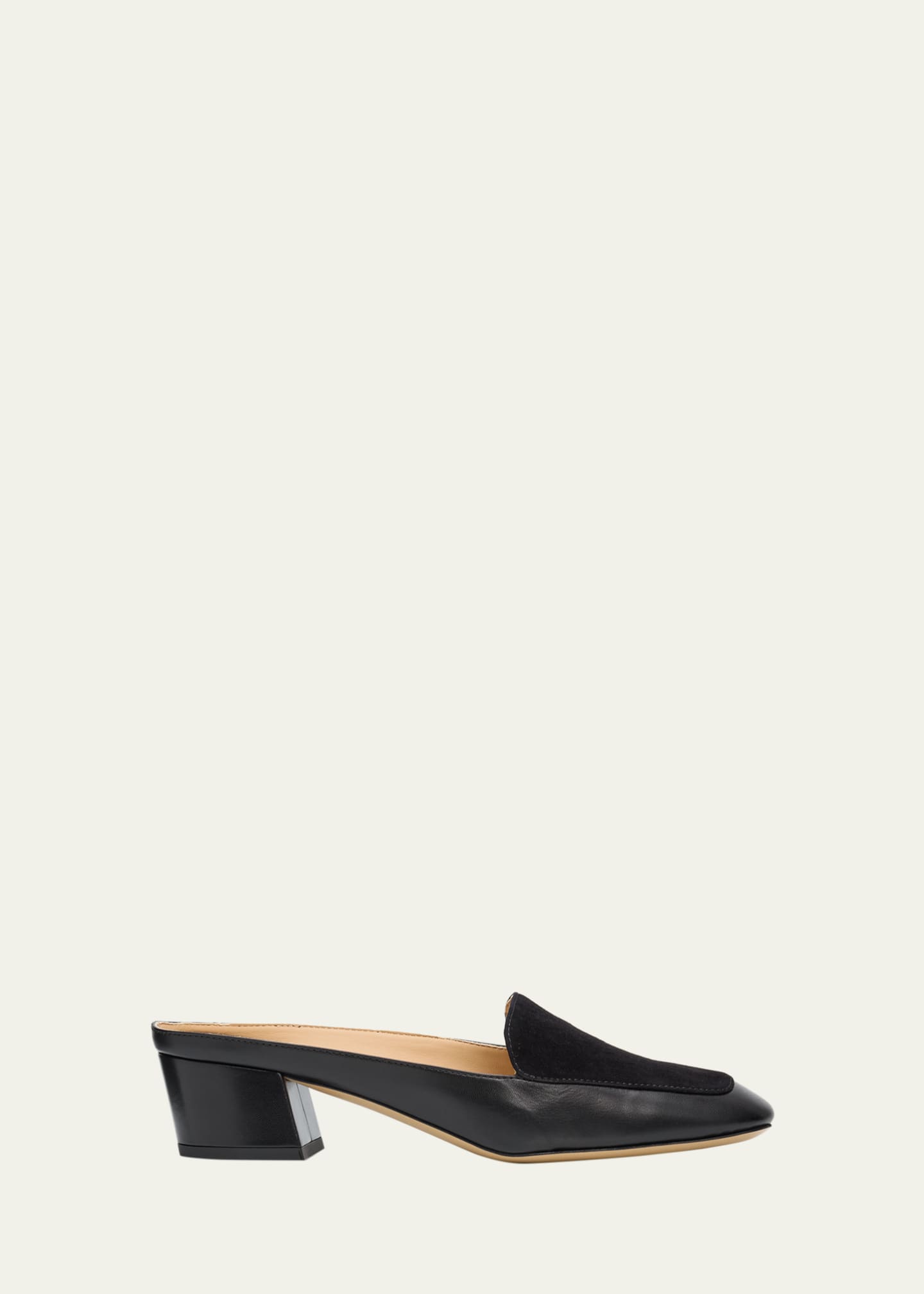 Gabriela Hearst Alena Mixed Leather Block-Heel Mules - Bergdorf