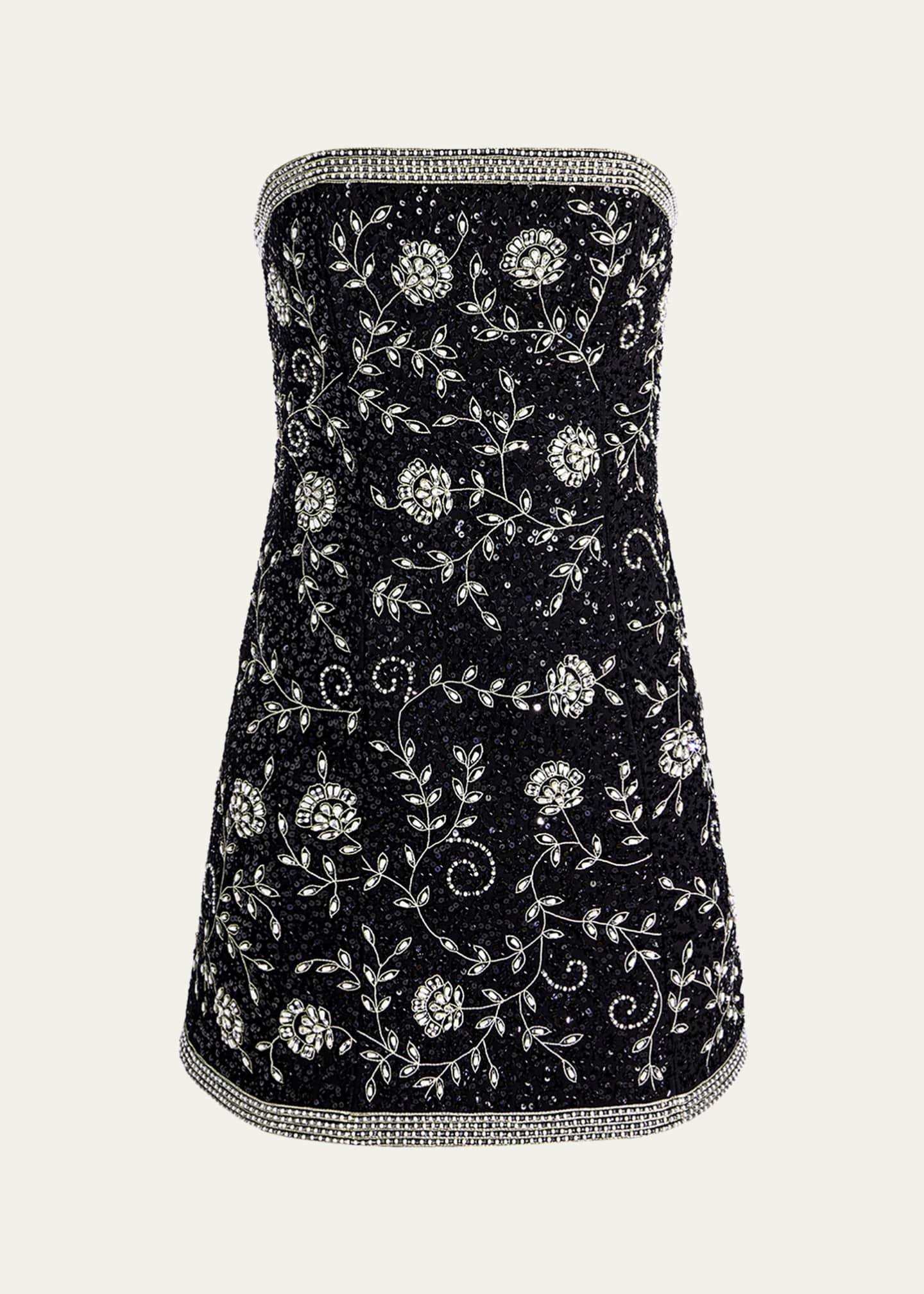 Alice + Olivia Katia Embellished Mini Gown, Size 8