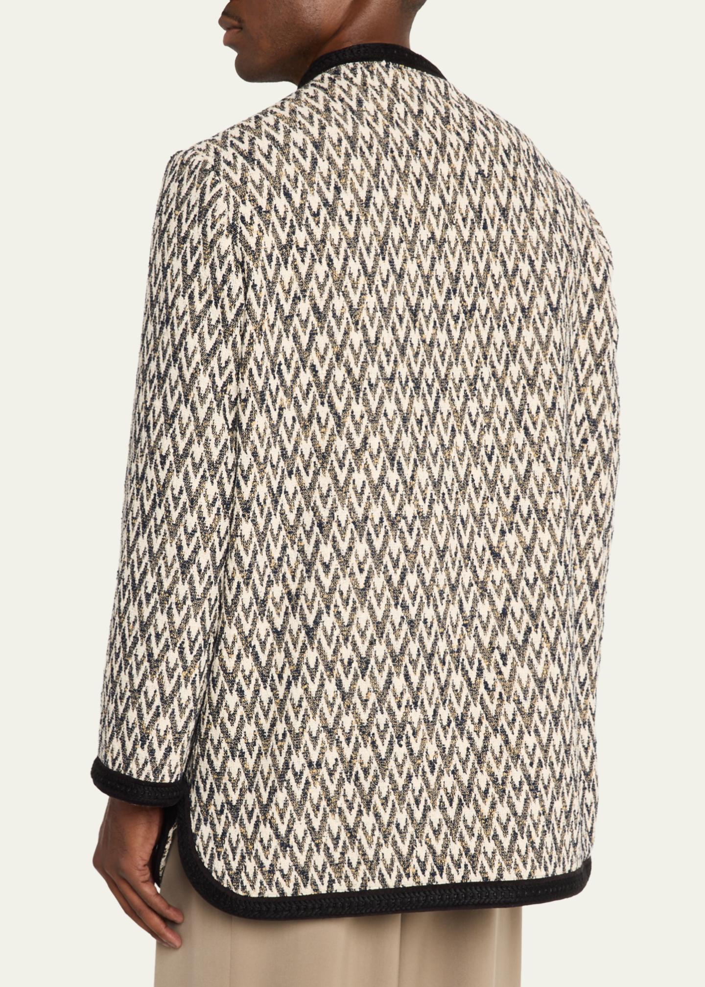 Valentino Garavani Geometric Woven Collarless Jacket - Bergdorf