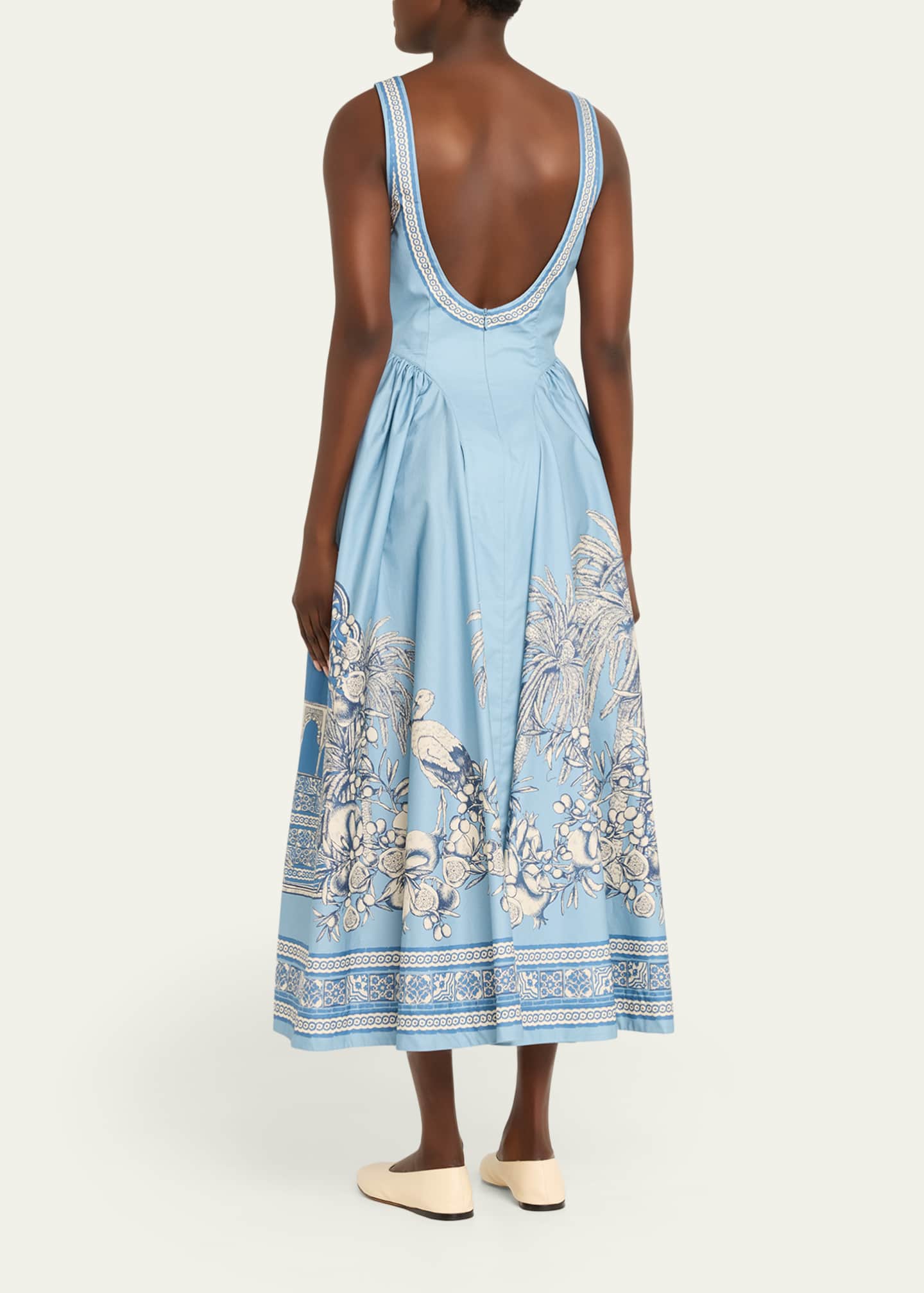 Alemais Villa Romantica Midi Dress, Blue, Women's, 10, Cocktail & Party Wedding Guest Dresses Midi Dresses