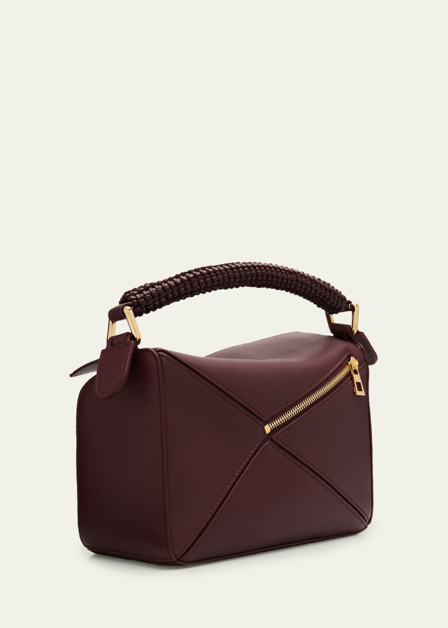 Loewe Puzzle Small Woven Top-Handle Bag in Leather - Bergdorf Goodman