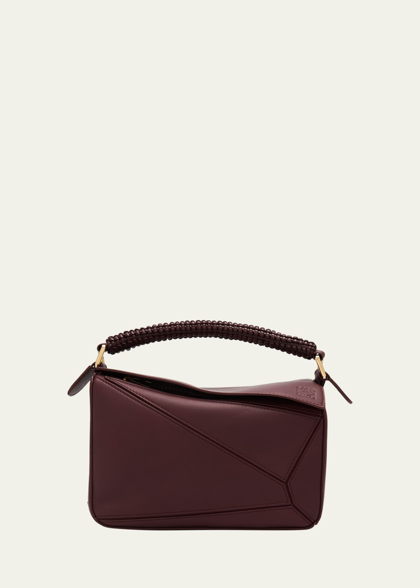 Loewe Puzzle Small Woven Top-Handle Bag in Leather - Bergdorf Goodman