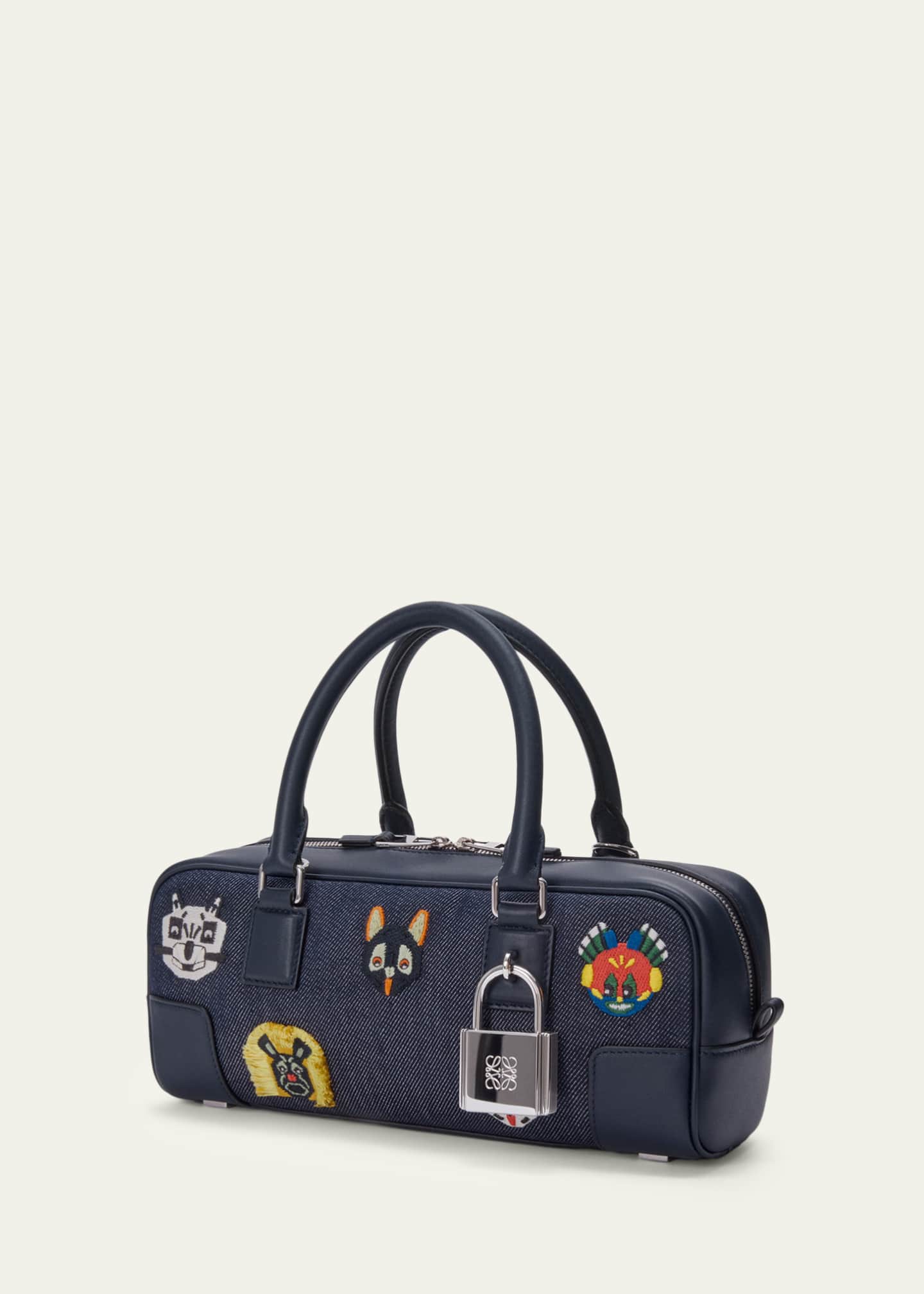 Loewe x Louis Wain Amazona 23 Top-Handle Bag in Denim - Bergdorf