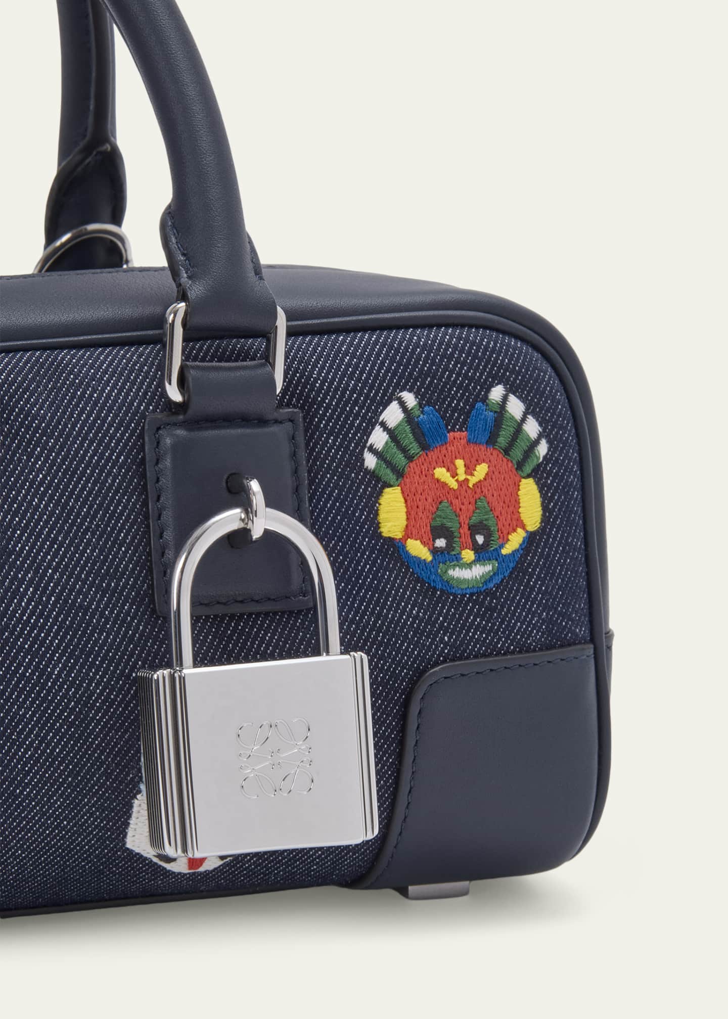 Loewe x Louis Wain Amazona 23 Top-Handle Bag in Denim - Bergdorf