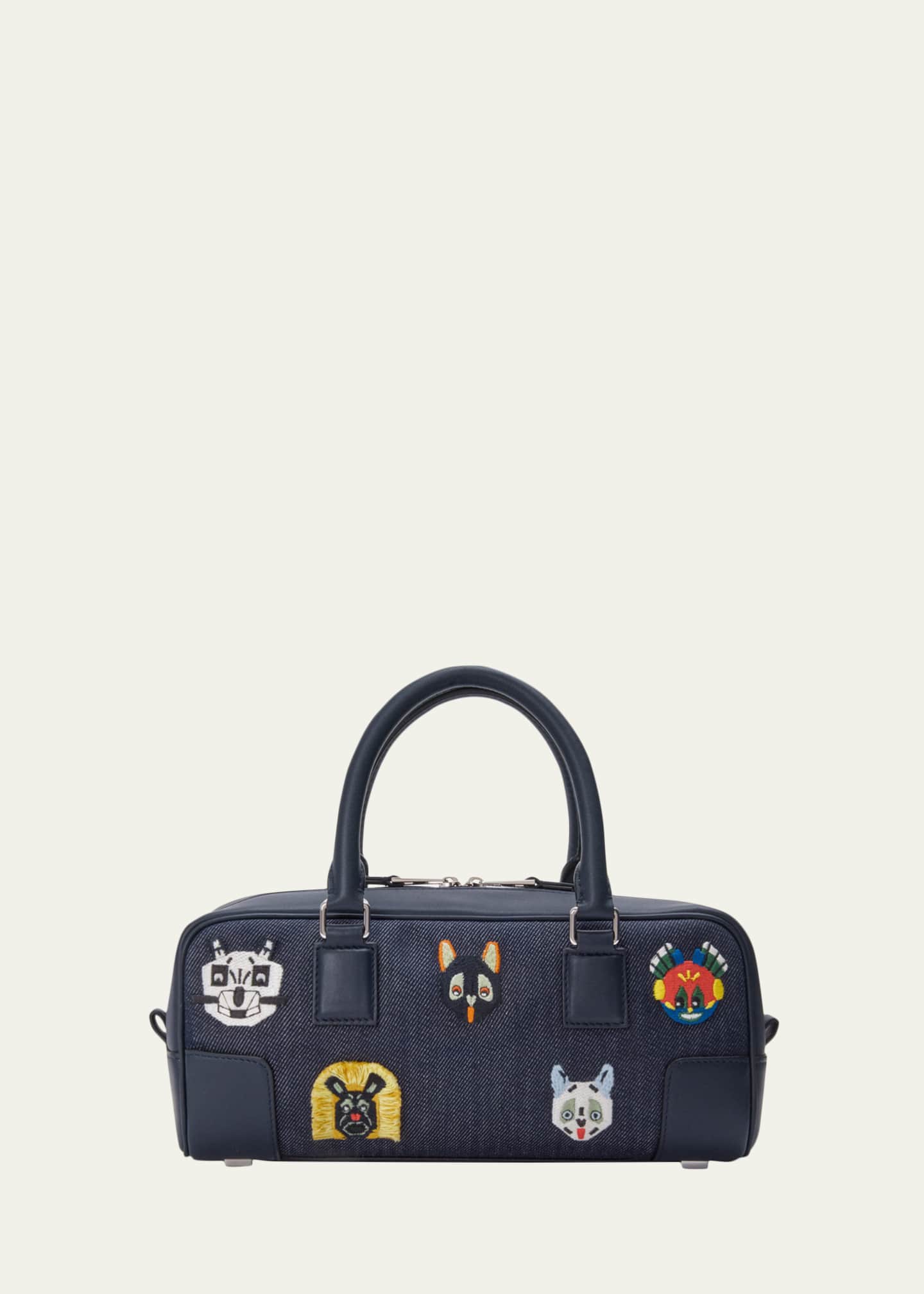Loewe x Louis Wain Amazona 23 Top-Handle Bag in Denim - Bergdorf