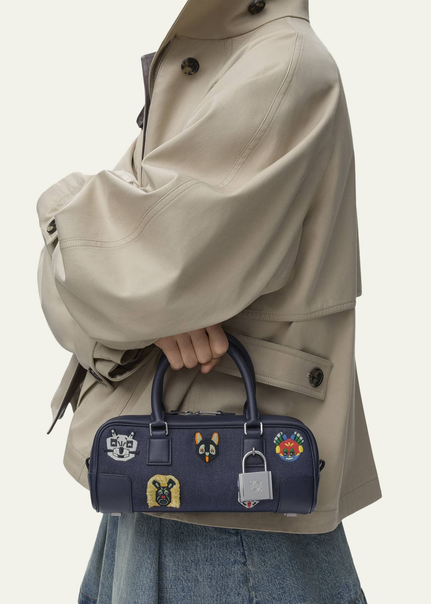 Loewe x Louis Wain Amazona 23 Top-Handle Bag in Denim - Bergdorf