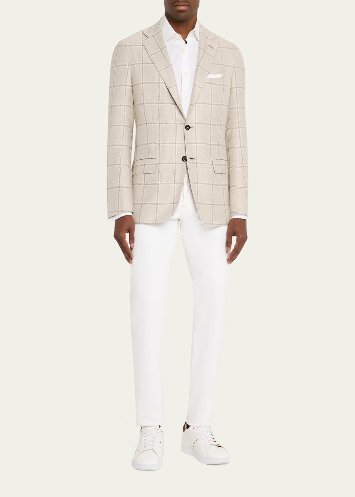Kiton NAPOLI テーラードジャケット ホワイト サイズ48 Kiton Men's
