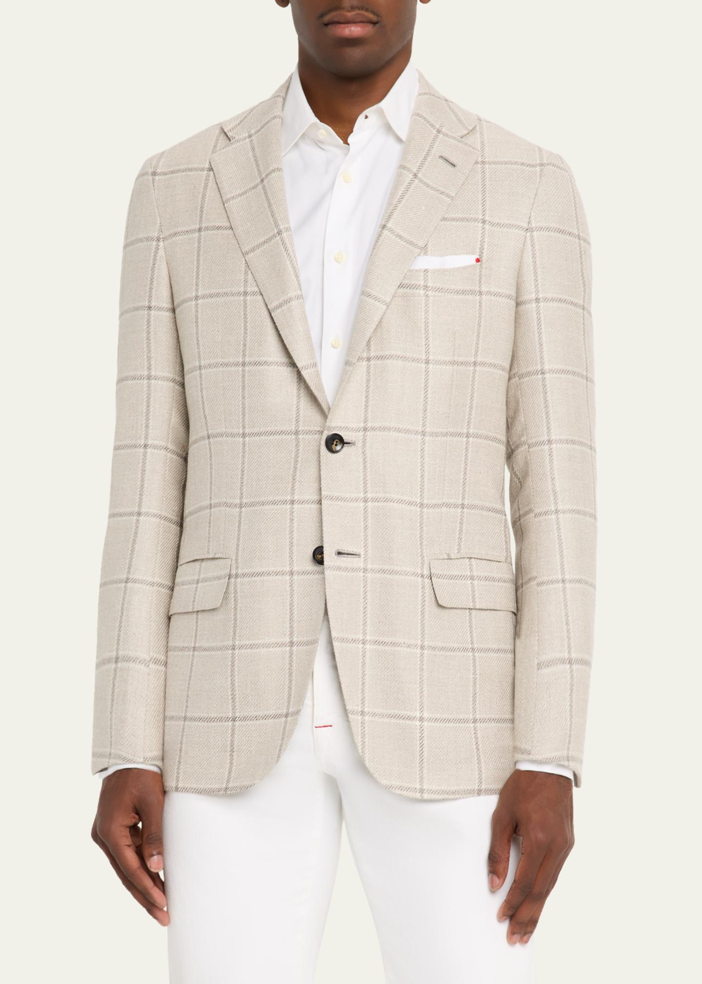 kiton ジャケット Kiton Men's Windowpane Sport Jacket - Bergdorf Goodman