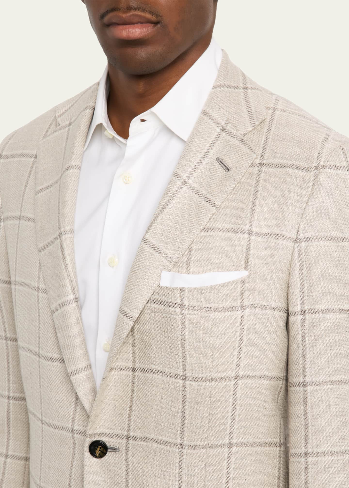 Kiton NAPOLI テーラードジャケット ホワイト　サイズ48 Kiton NAPOLI テーラードジャケット ホワイト サイズ48 Kiton Men's