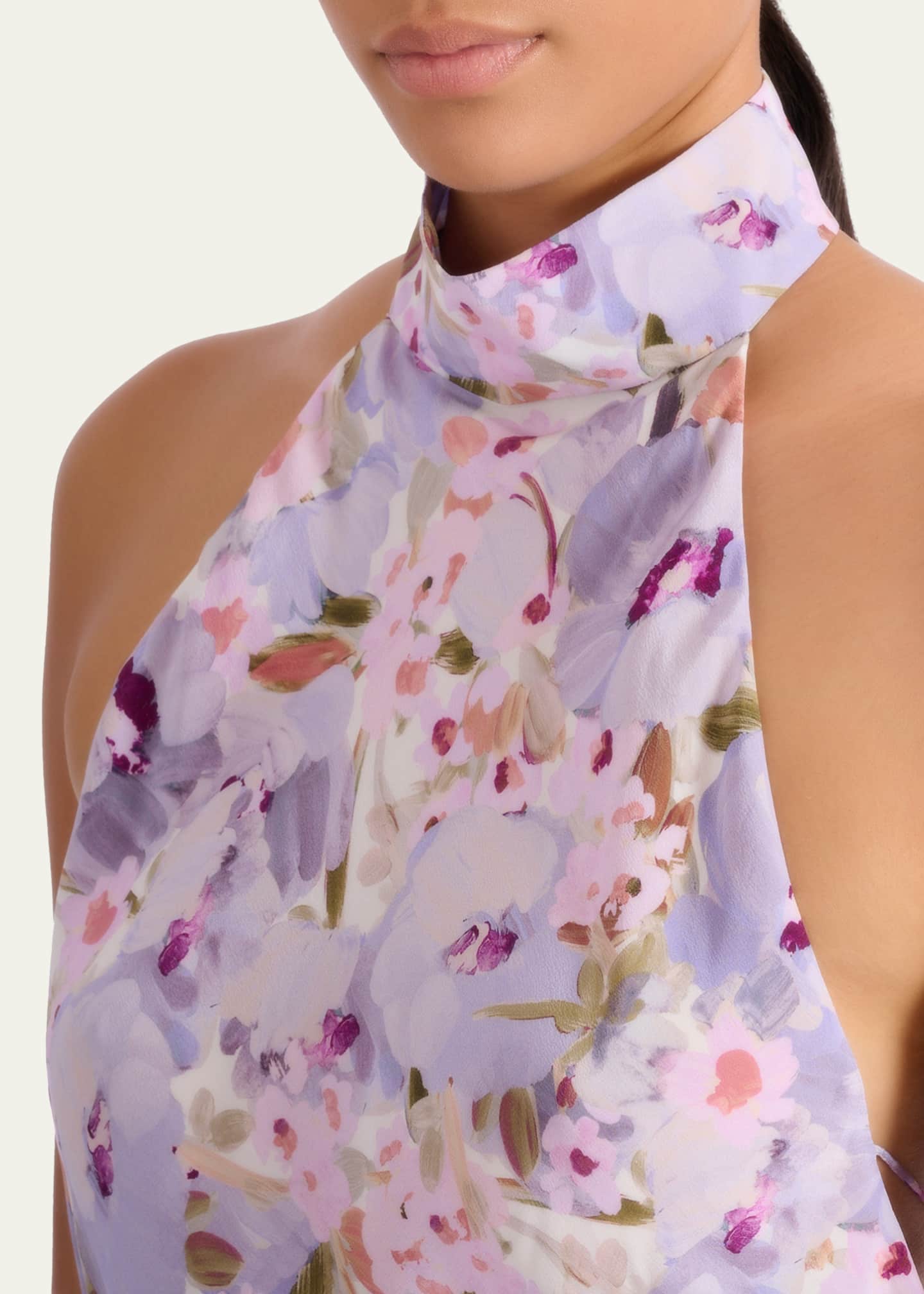Balmain Silk Floral Print dress - Multicolour