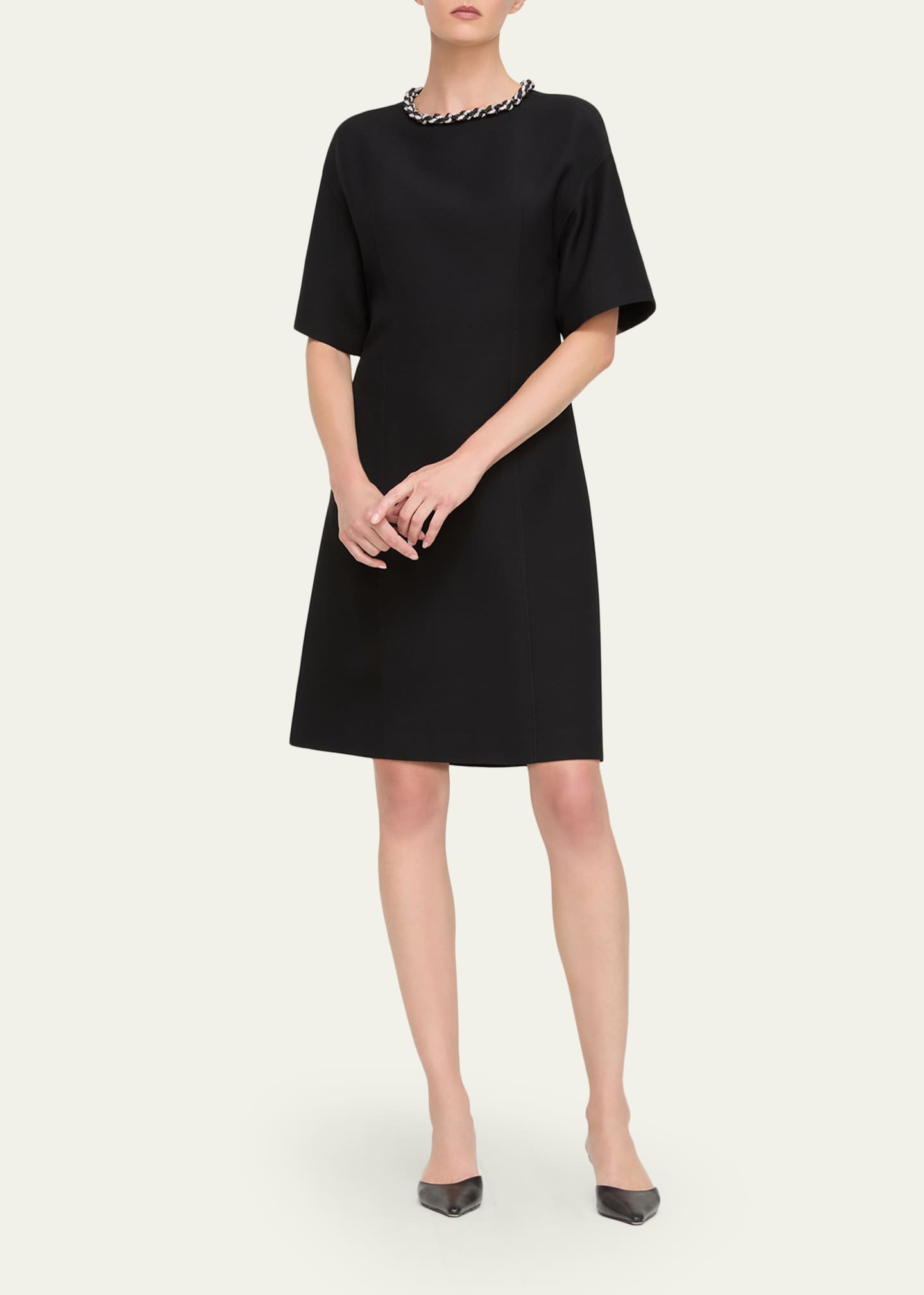 lafayette 148 black dress Lafayette 148 Black Silk & Velvet Sheer Long Sleeve Party Cocktail Dress Sz  4
