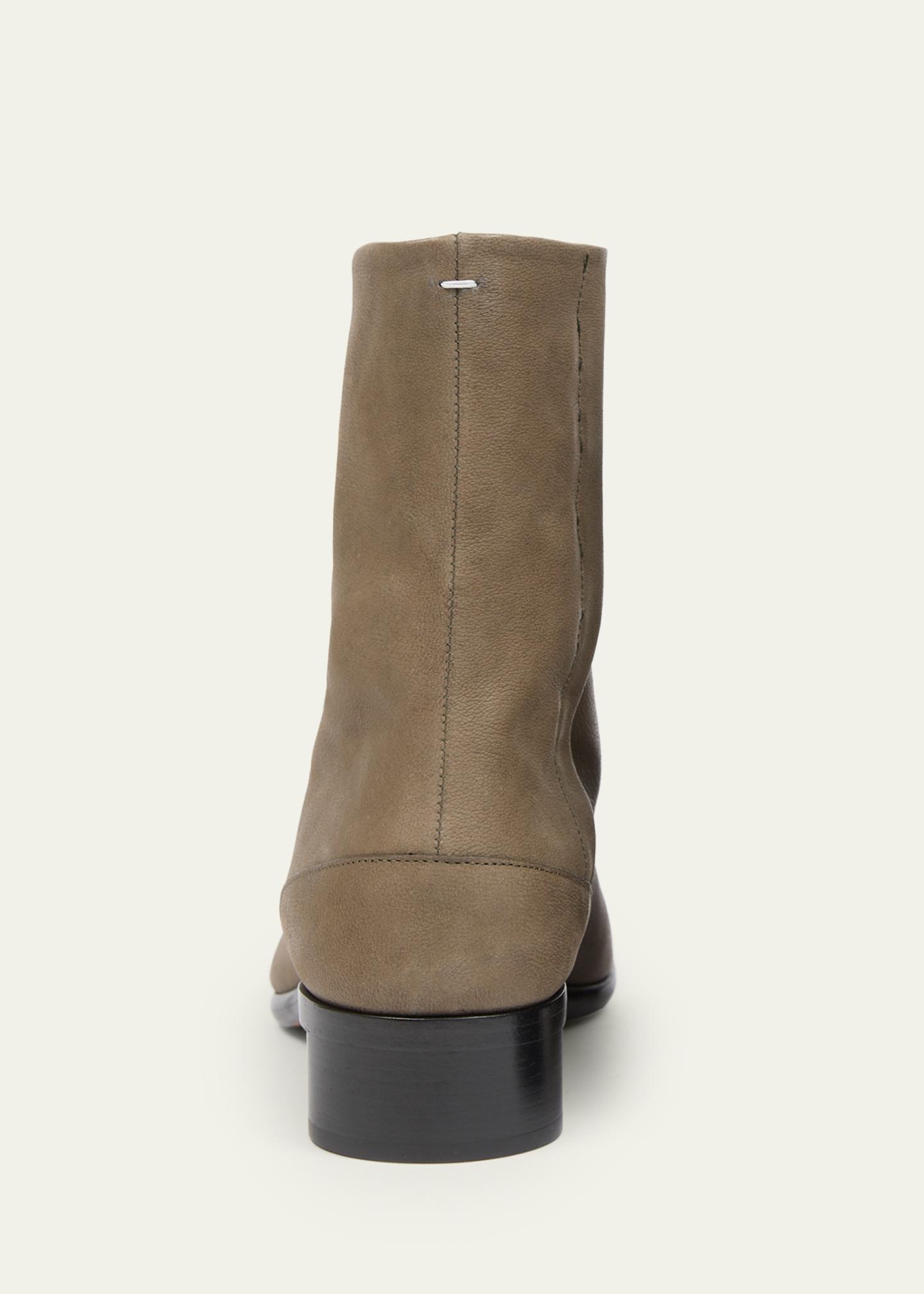 Maison Margiela Men's Tabi Leather Ankle Boots - Bergdorf Goodman
