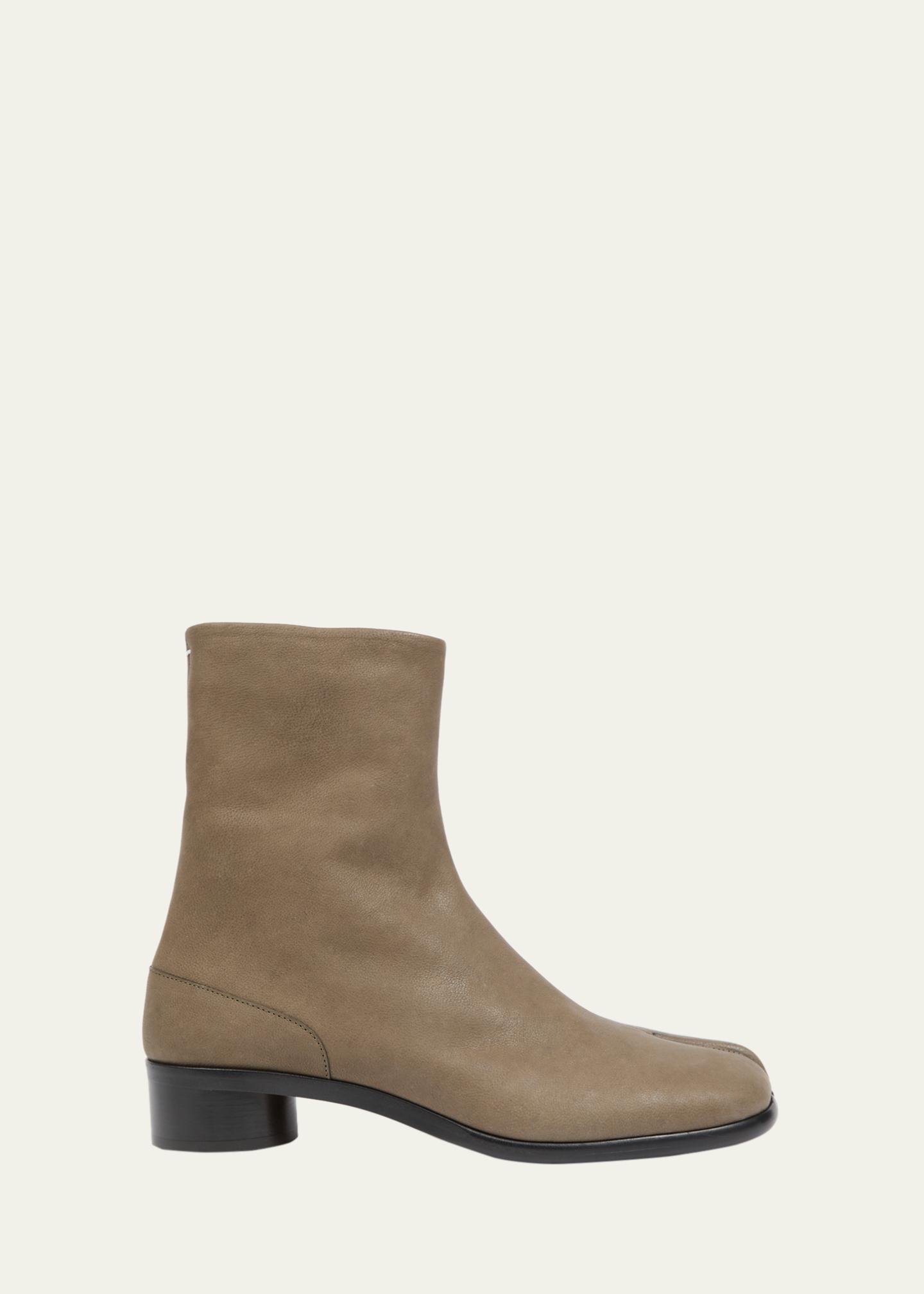 Maison Margiela Men's Tabi Leather Ankle Boots - Bergdorf Goodman