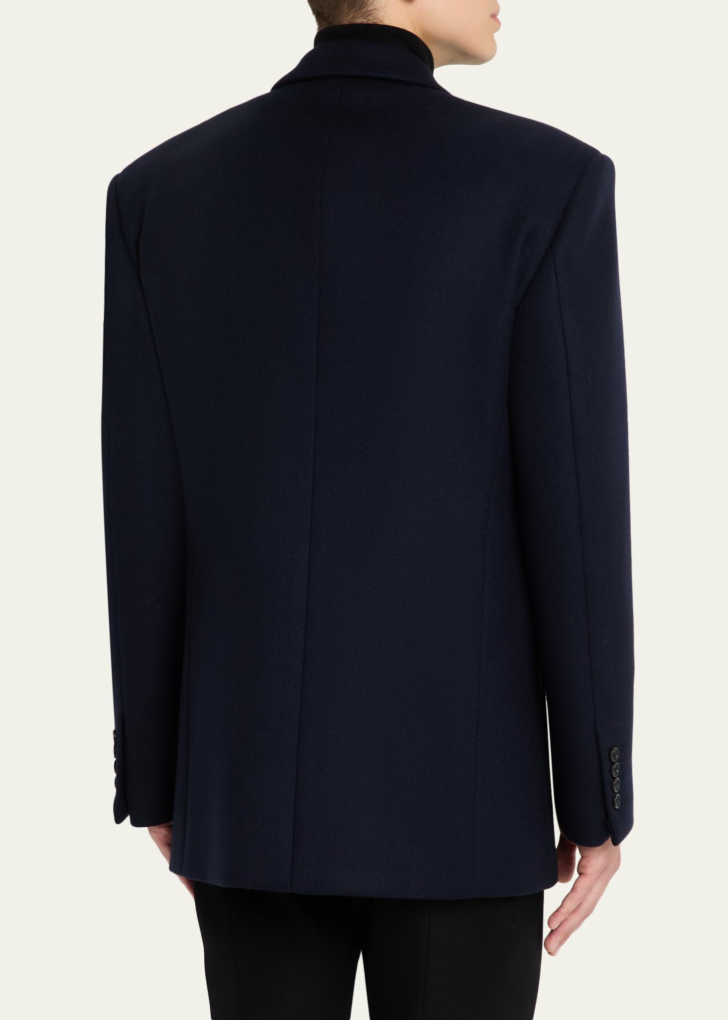 Givenchy Men's Deconstructed Wool Peak-Lapel Sport Jacket