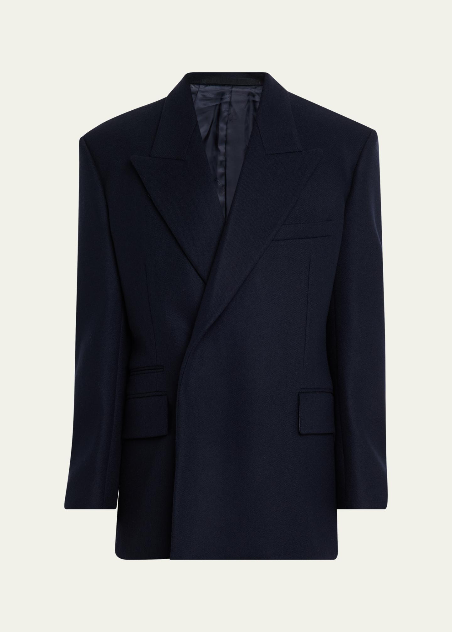 【美品】GIVENCHY ジャケット Givenchy Men's Deconstructed Wool Peak-Lapel Sport Jacket