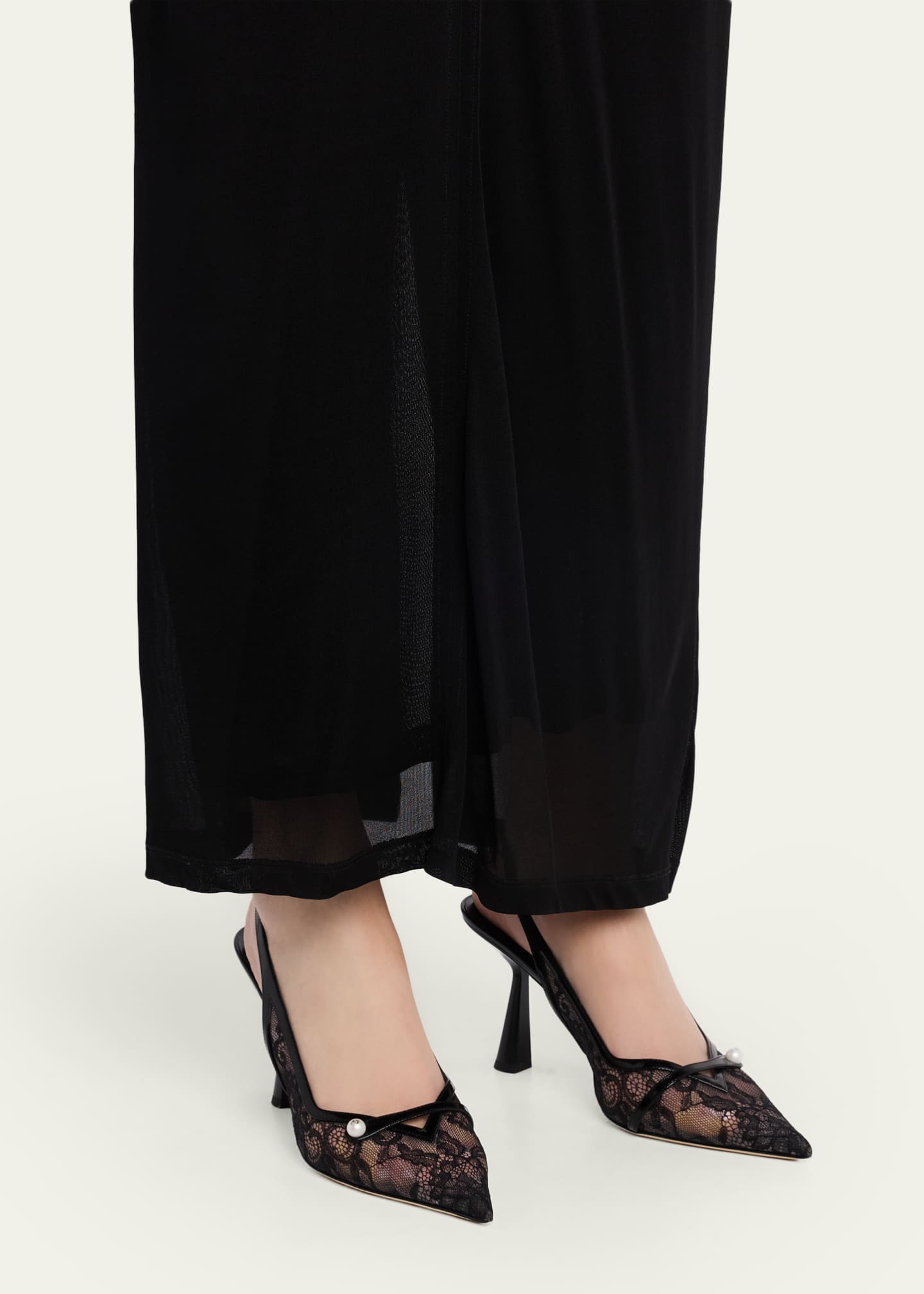 Jimmy Choo Amita 85 Lace Slingback Pumps - Bergdorf Goodman