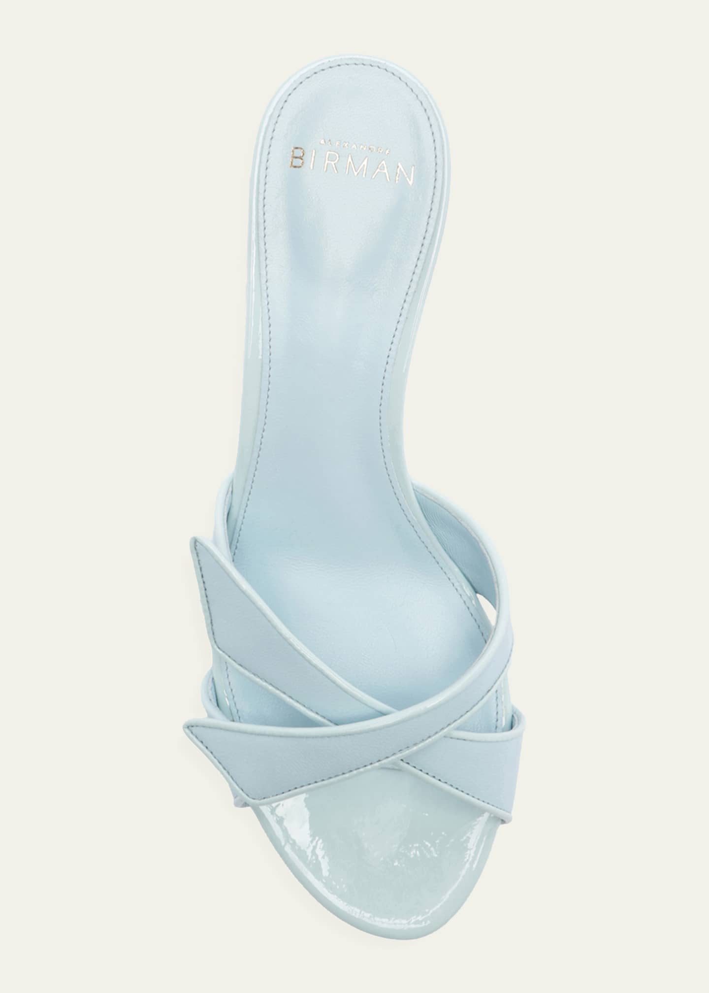Alexandre Birman Tita Cross 60mm Leather Kitten-Heel Sandals