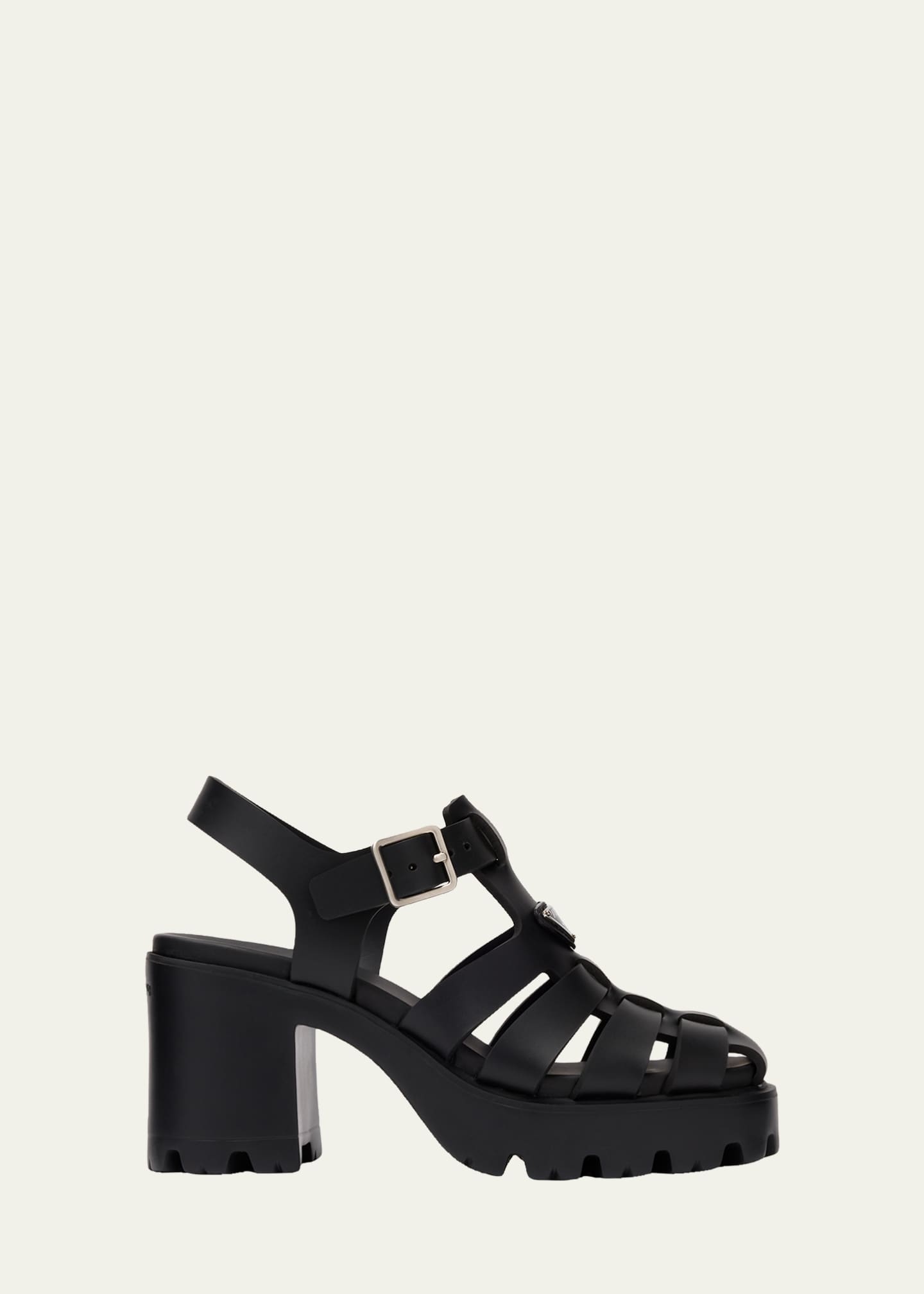 Prada 90mm Stride Flow Rubber Fisherman Sandals - Bergdorf Goodman