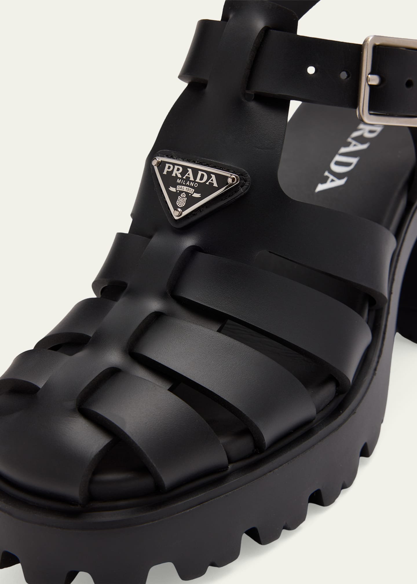 Prada 90mm Stride Flow Rubber Fisherman Sandals - Bergdorf Goodman