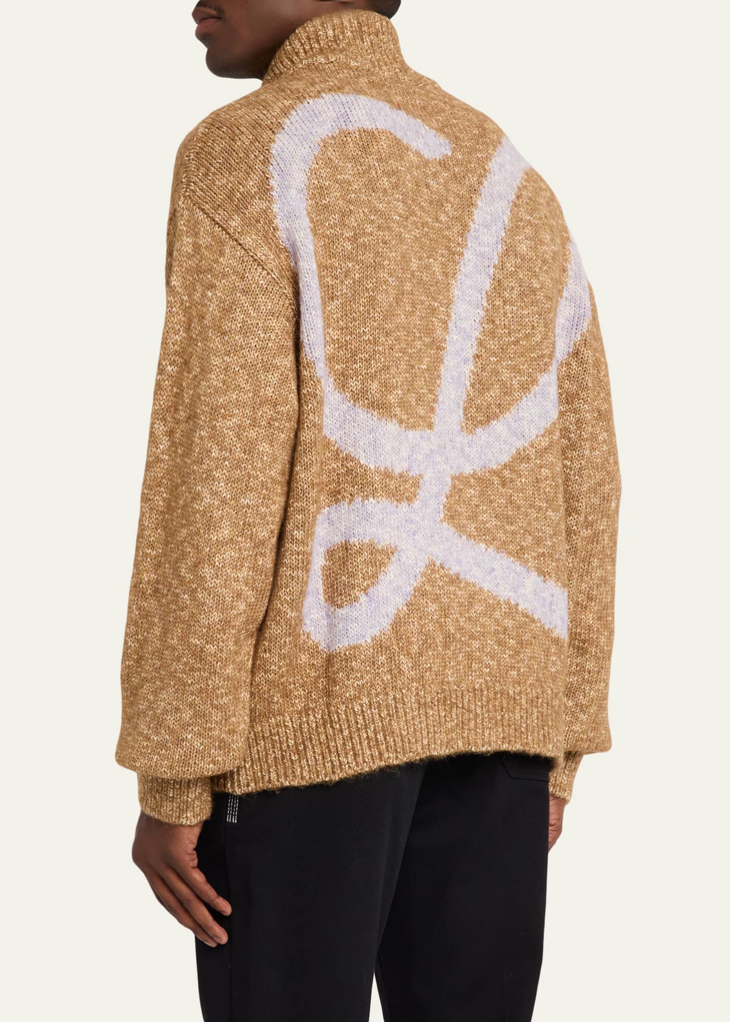 Loewe Men's Oversized Monogram Full-Zip Knit Cardigan - Bergdorf