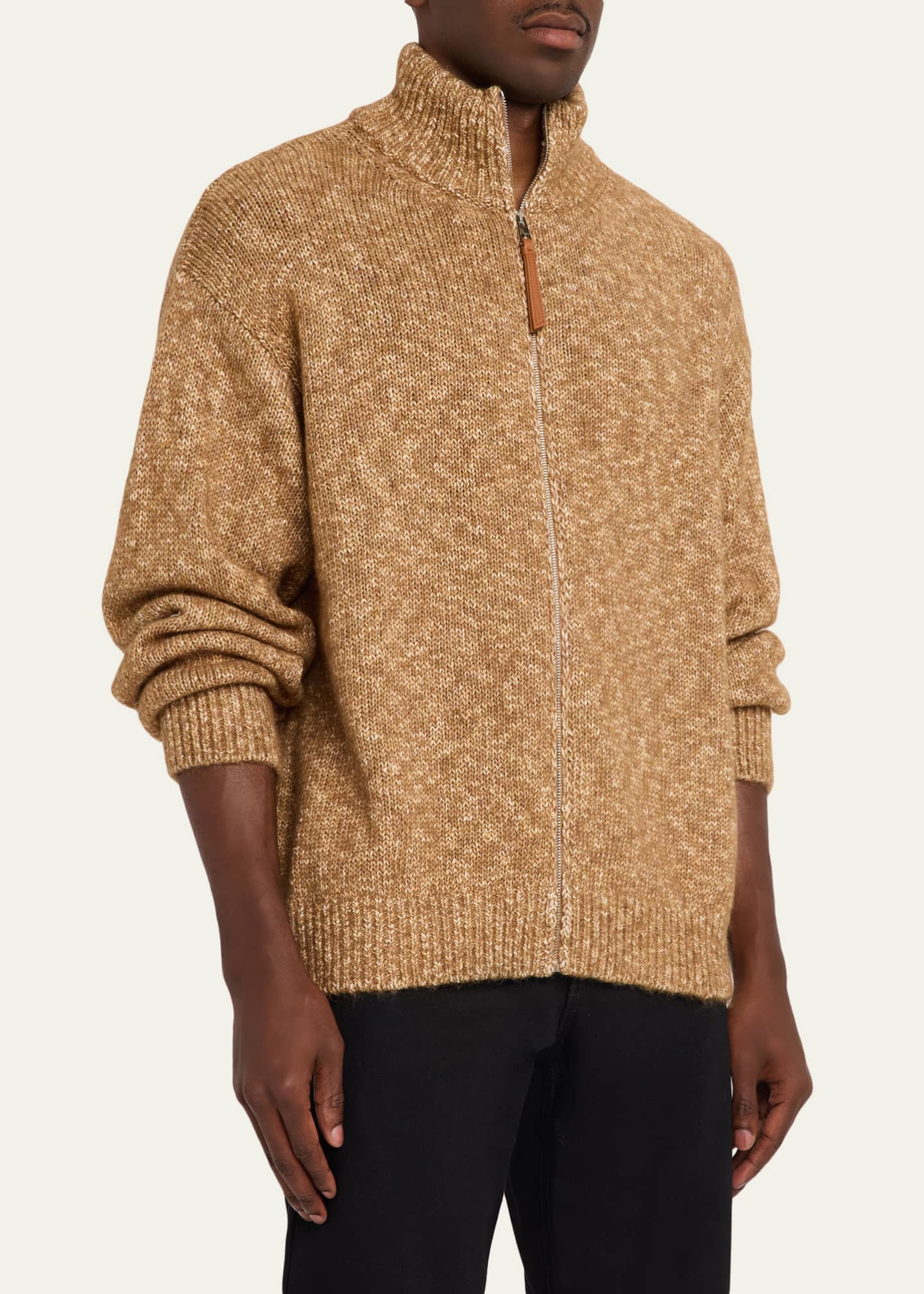 Loewe Men's Oversized Monogram Full-Zip Knit Cardigan - Bergdorf