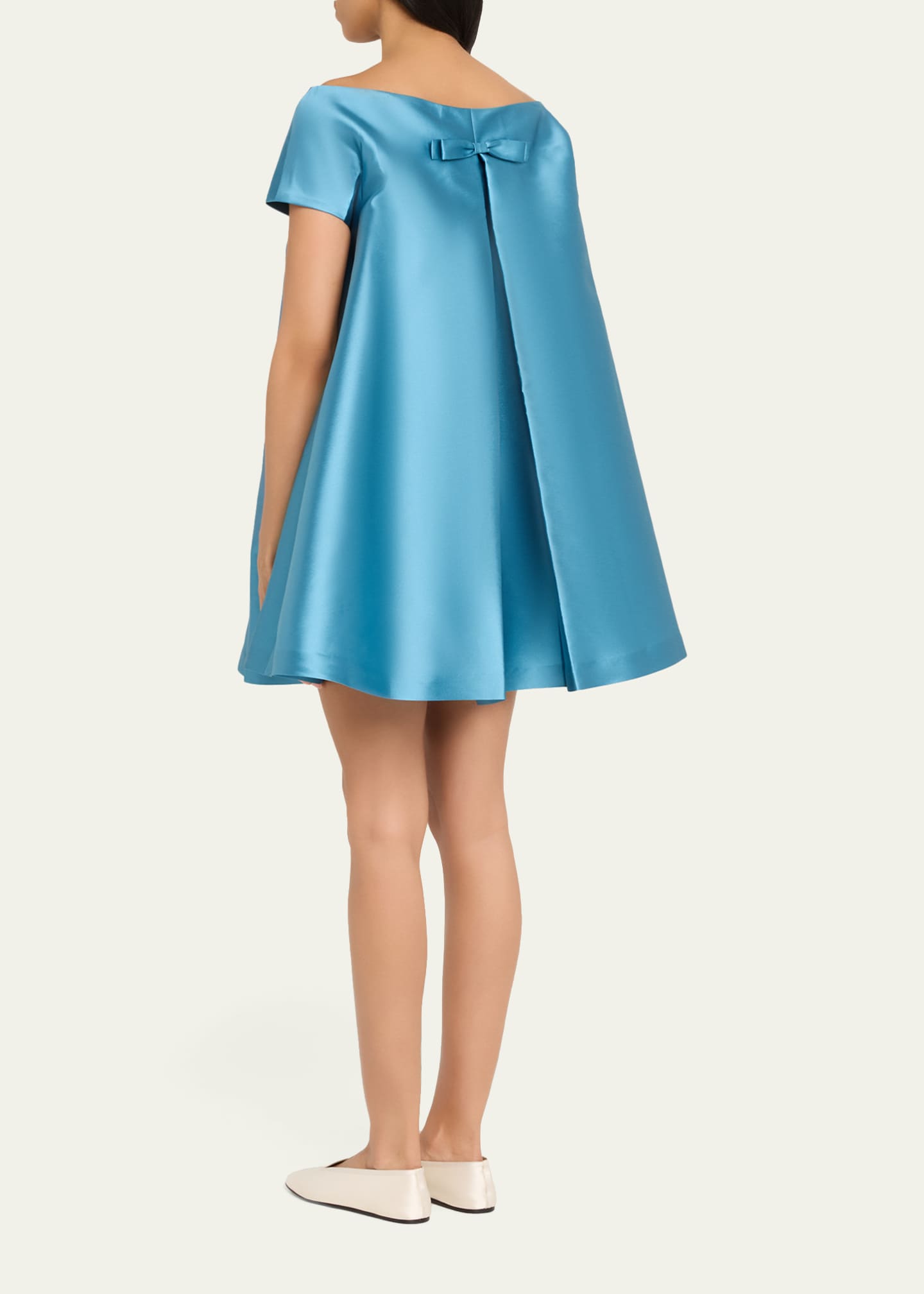 knee length dresses for ladies Tavina Mini Dress in Satin Lilac