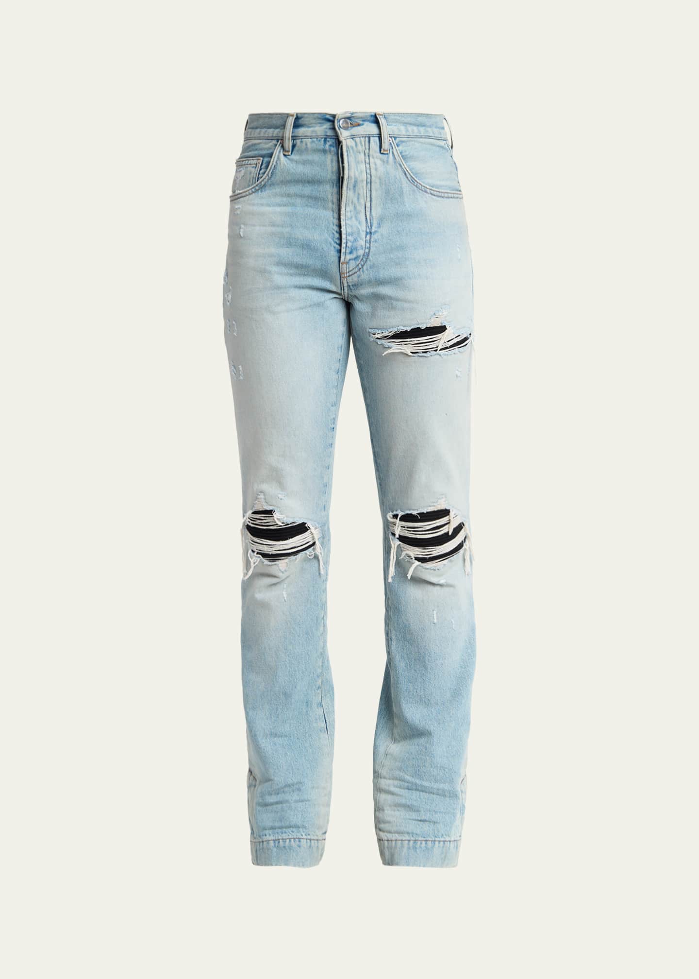 Amiri Men's MX1 Distressed Slim-Fit Flare Jeans - Bergdorf Goodman