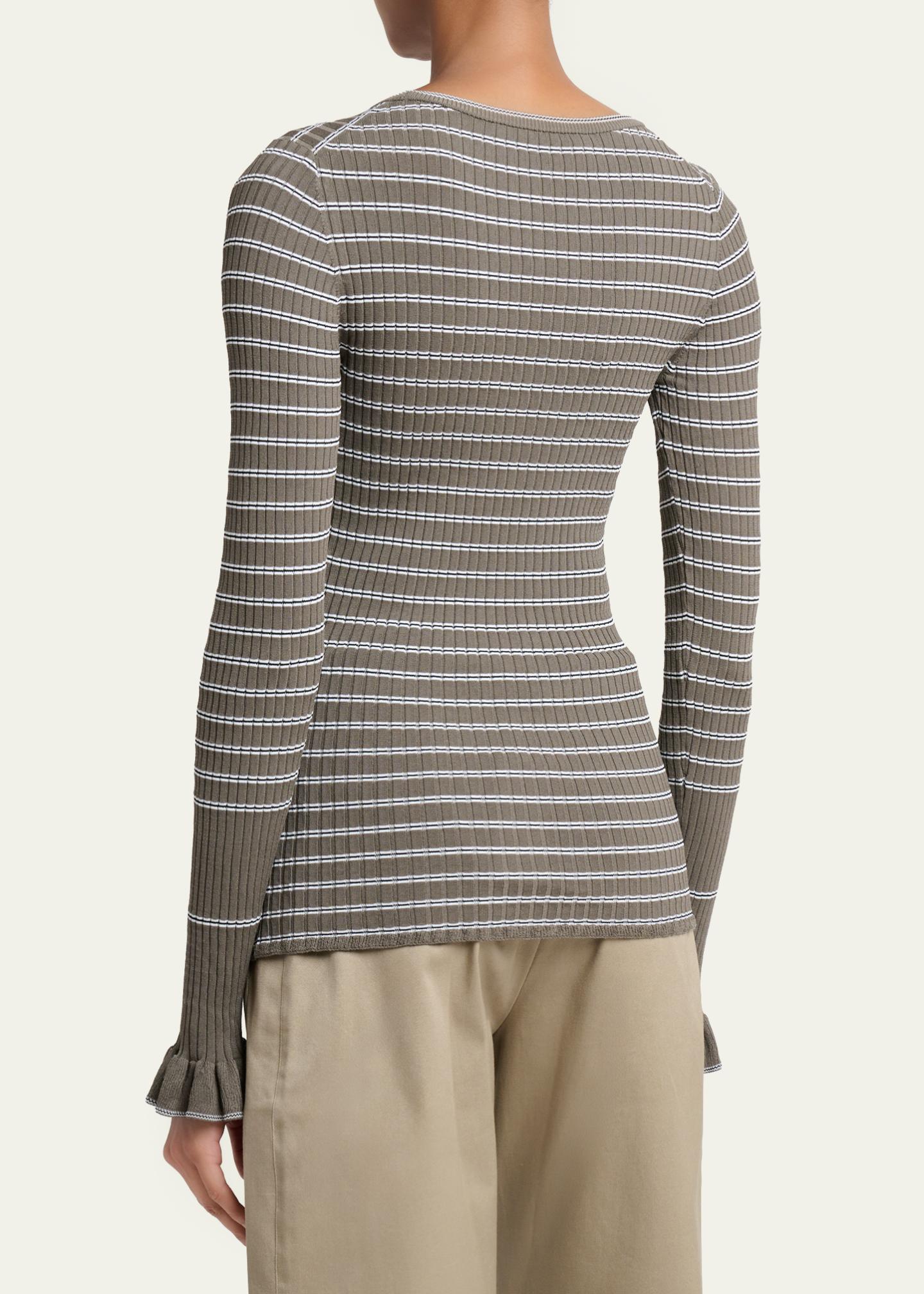 Proenza Schouler Yasmine Stripe Rib-Knit Sweater - Bergdorf Goodman