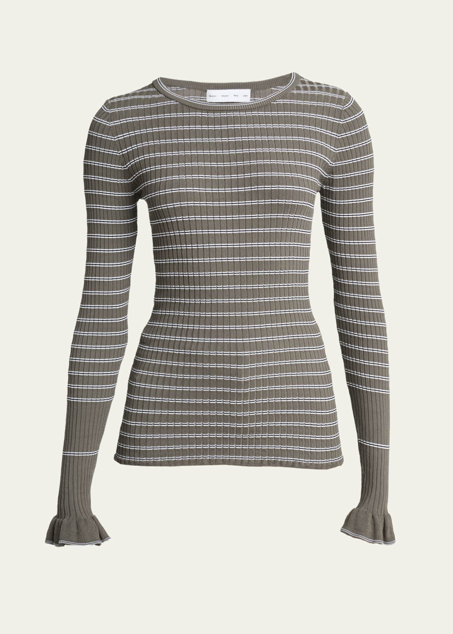 Proenza Schouler Yasmine Stripe Rib-Knit Sweater - Bergdorf Goodman
