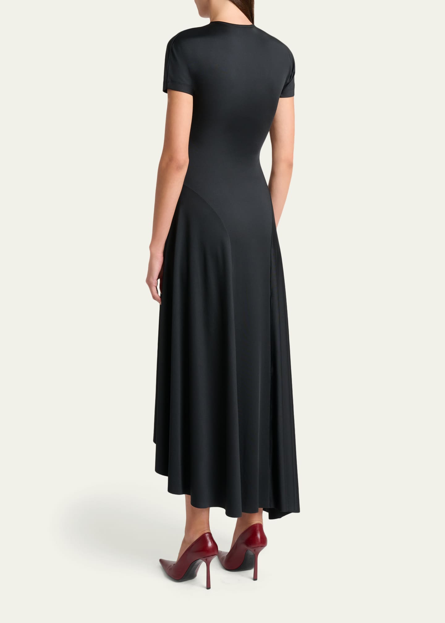 Victoria Beckham Zipped Front Midi Dress - Black