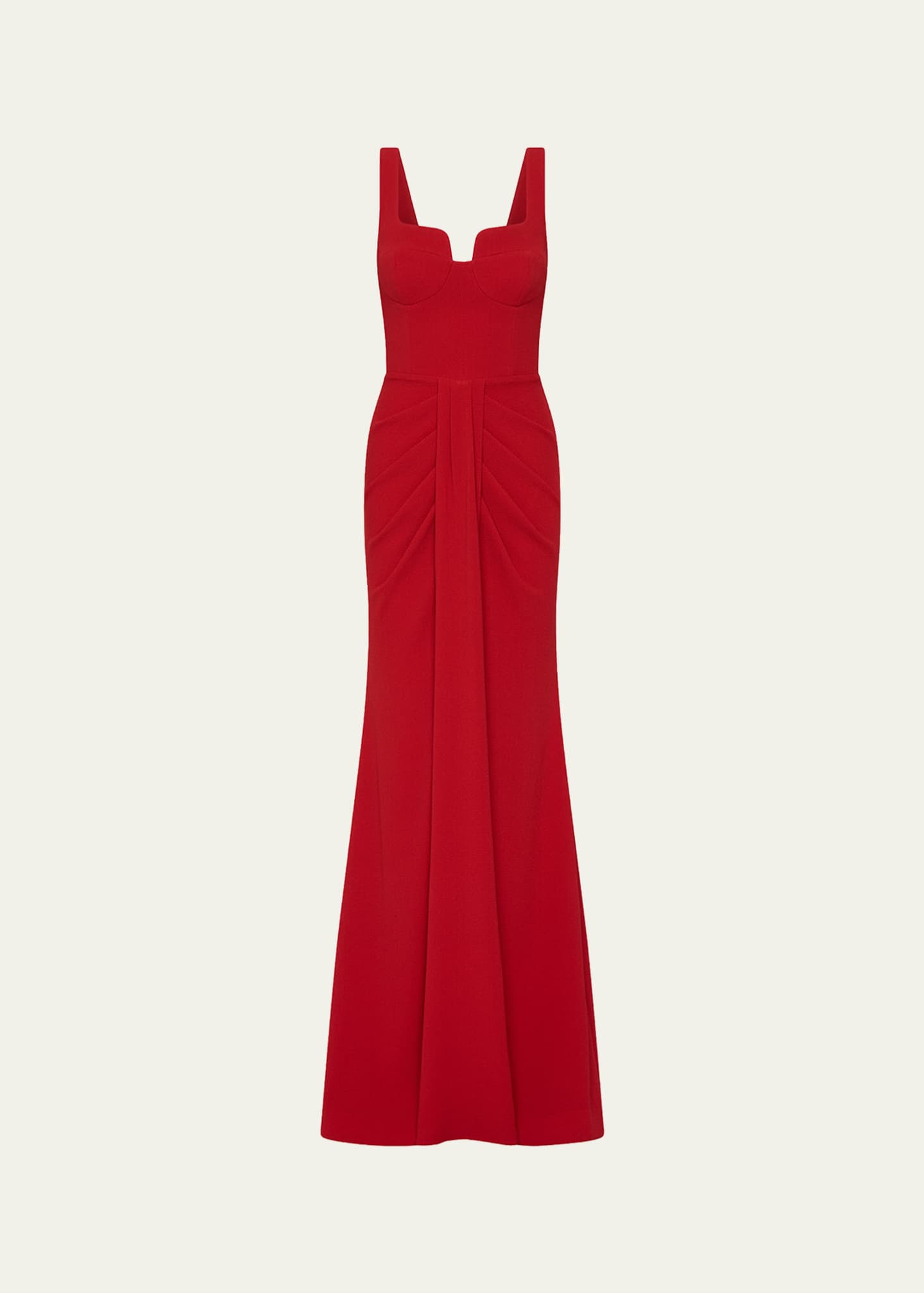 Rebecca Vallance Women's Zarya Ruched Gown - Red - Size 4