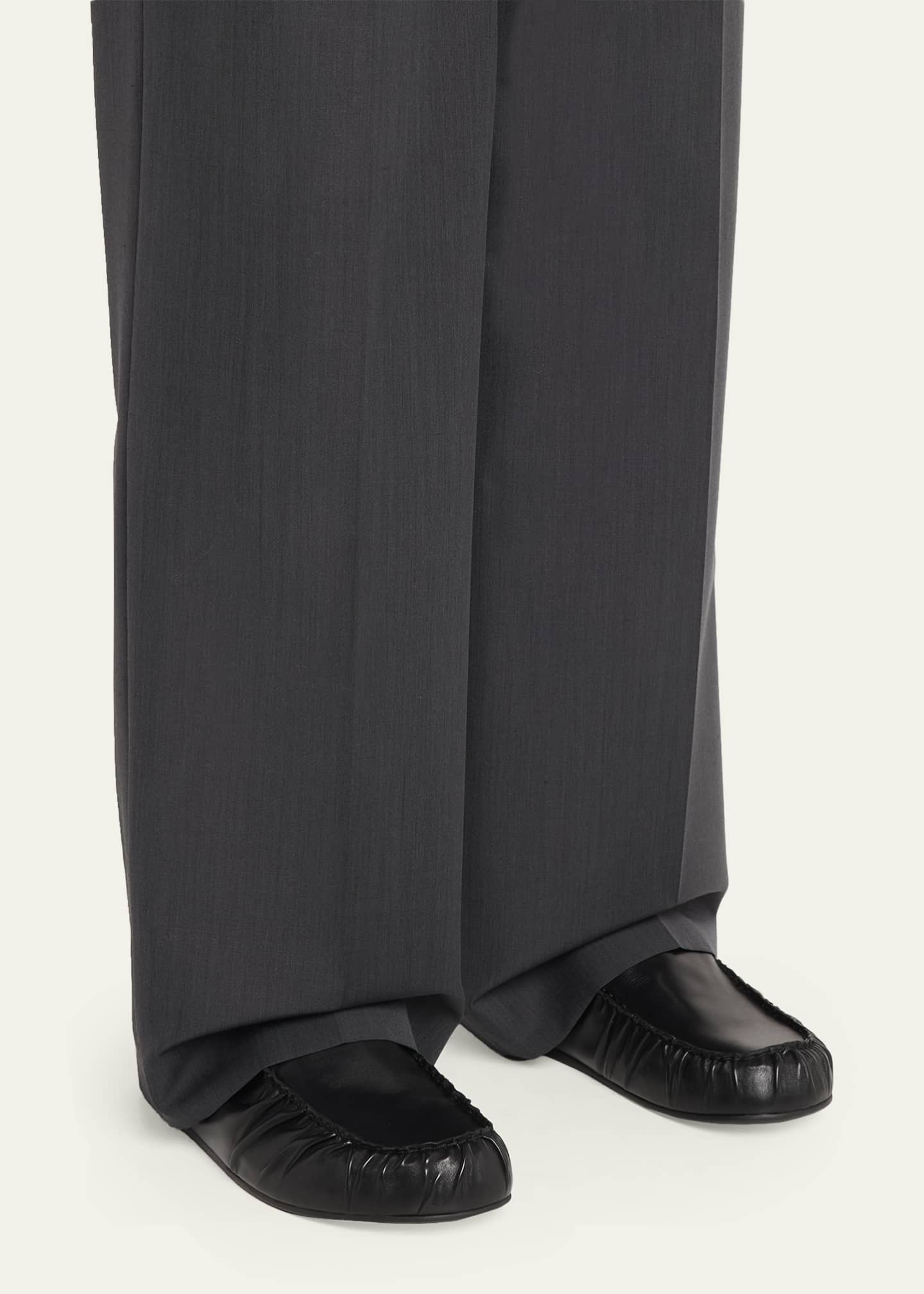 Prada Men's Leather Moc-Toe Mules - Bergdorf Goodman