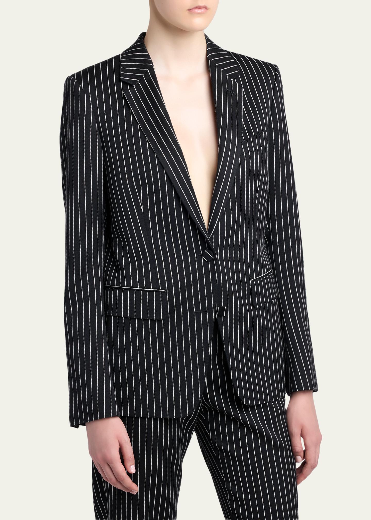 TOM FORD Pinstripe Wool Single-Breasted Blazer Jacket - Bergdorf
