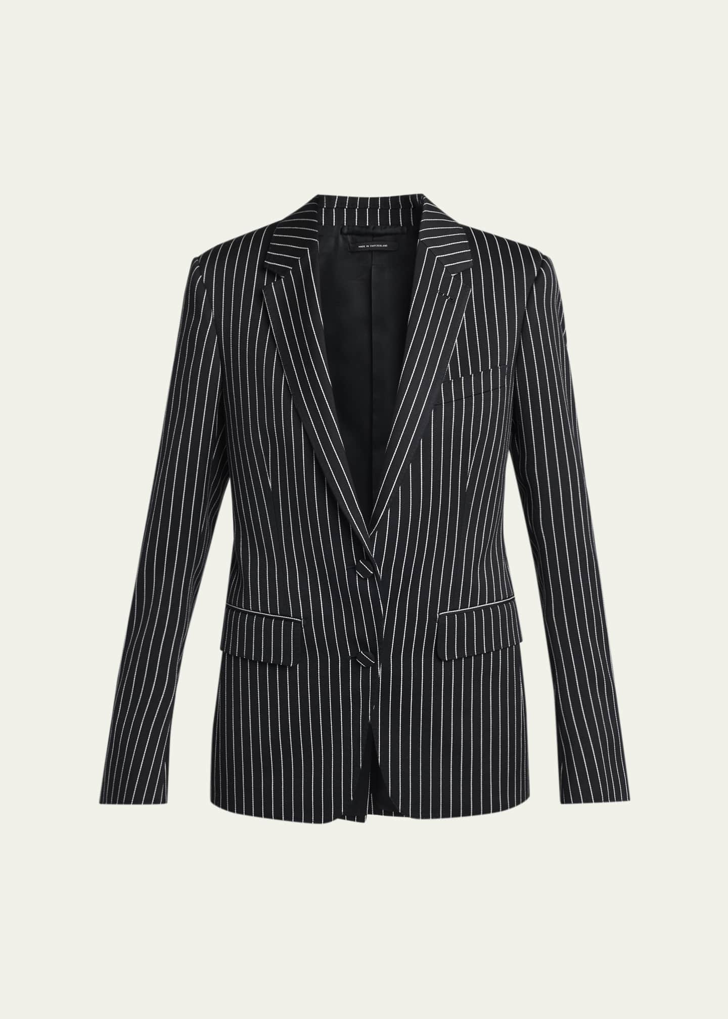 TOM FORD Pinstripe Wool Single-Breasted Blazer Jacket - Bergdorf