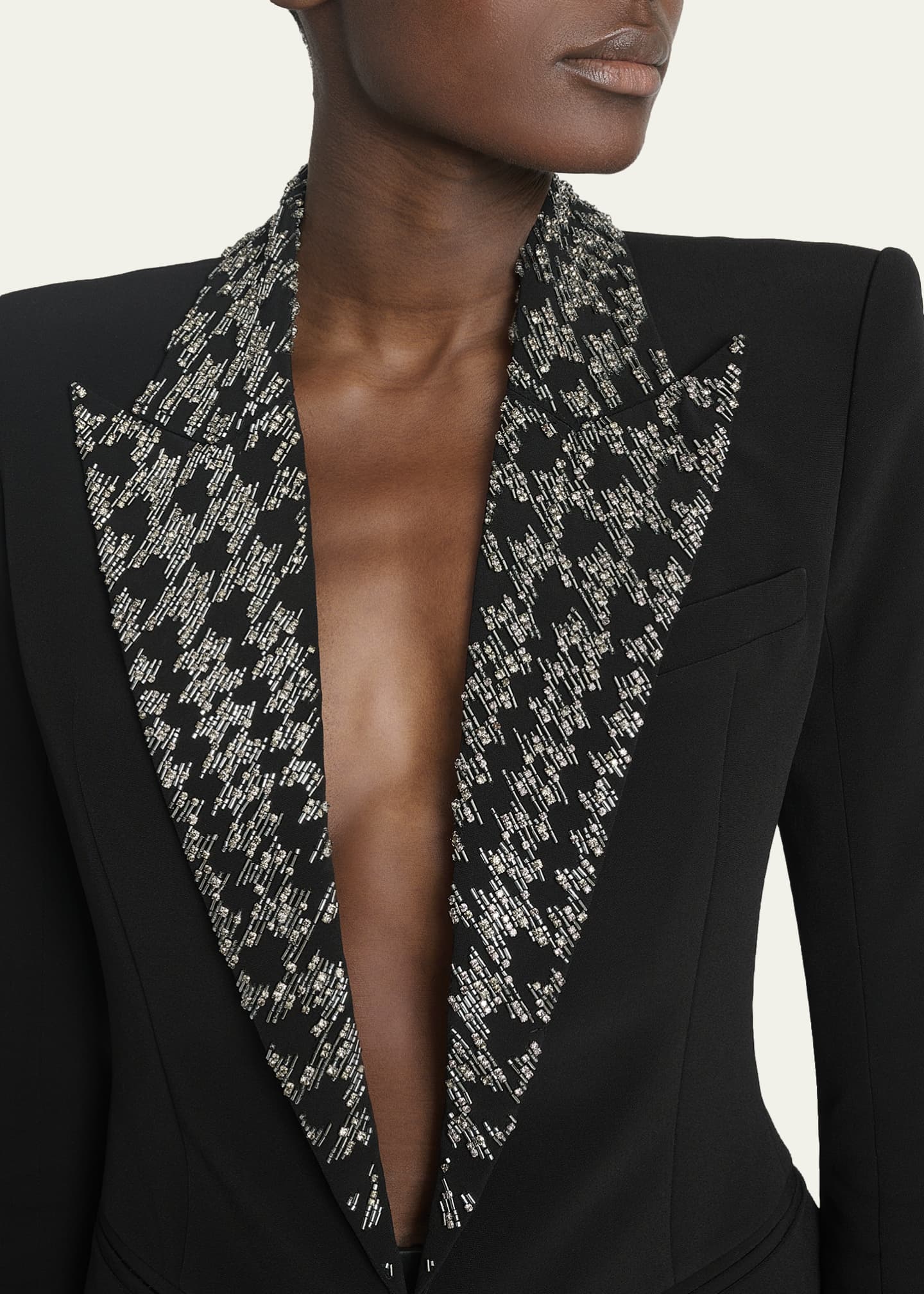 Balmain Embroidered Lapels Single-Breasted Jacket - Bergdorf Goodman