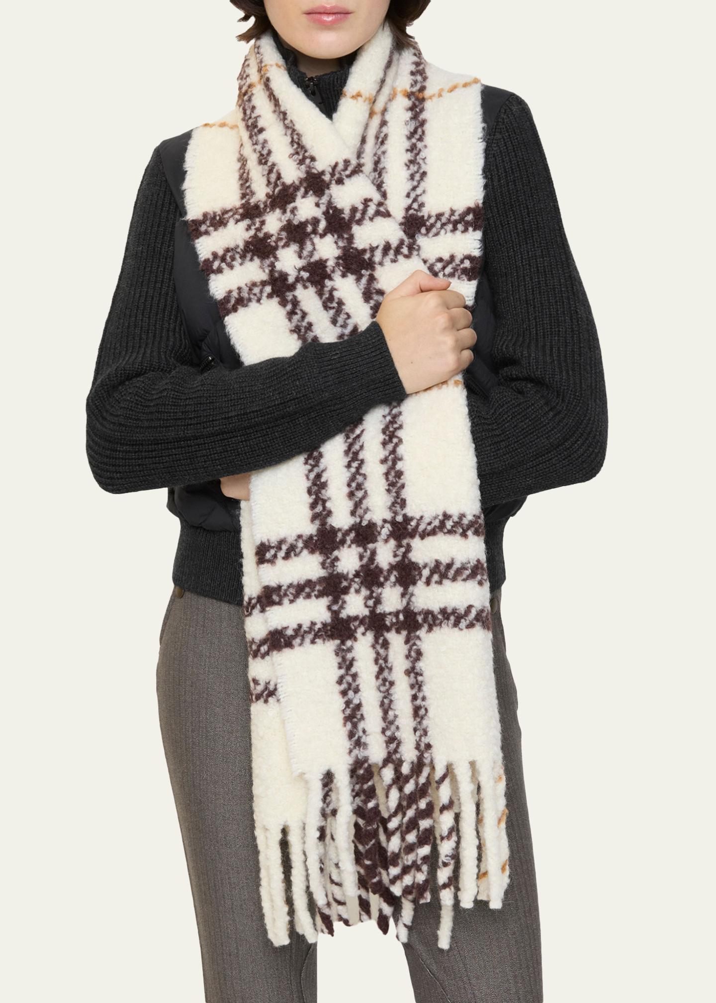 Burberry Check Alpaca Wool Blend Bouclé Scarf - Bergdorf Goodman