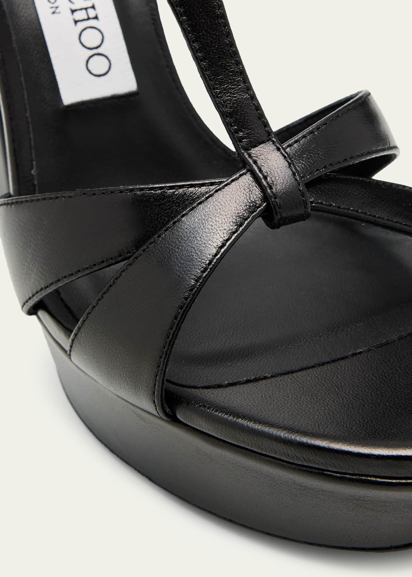 Jimmy Choo 120mm Kesia Leather Platform Sandals - Bergdorf Goodman