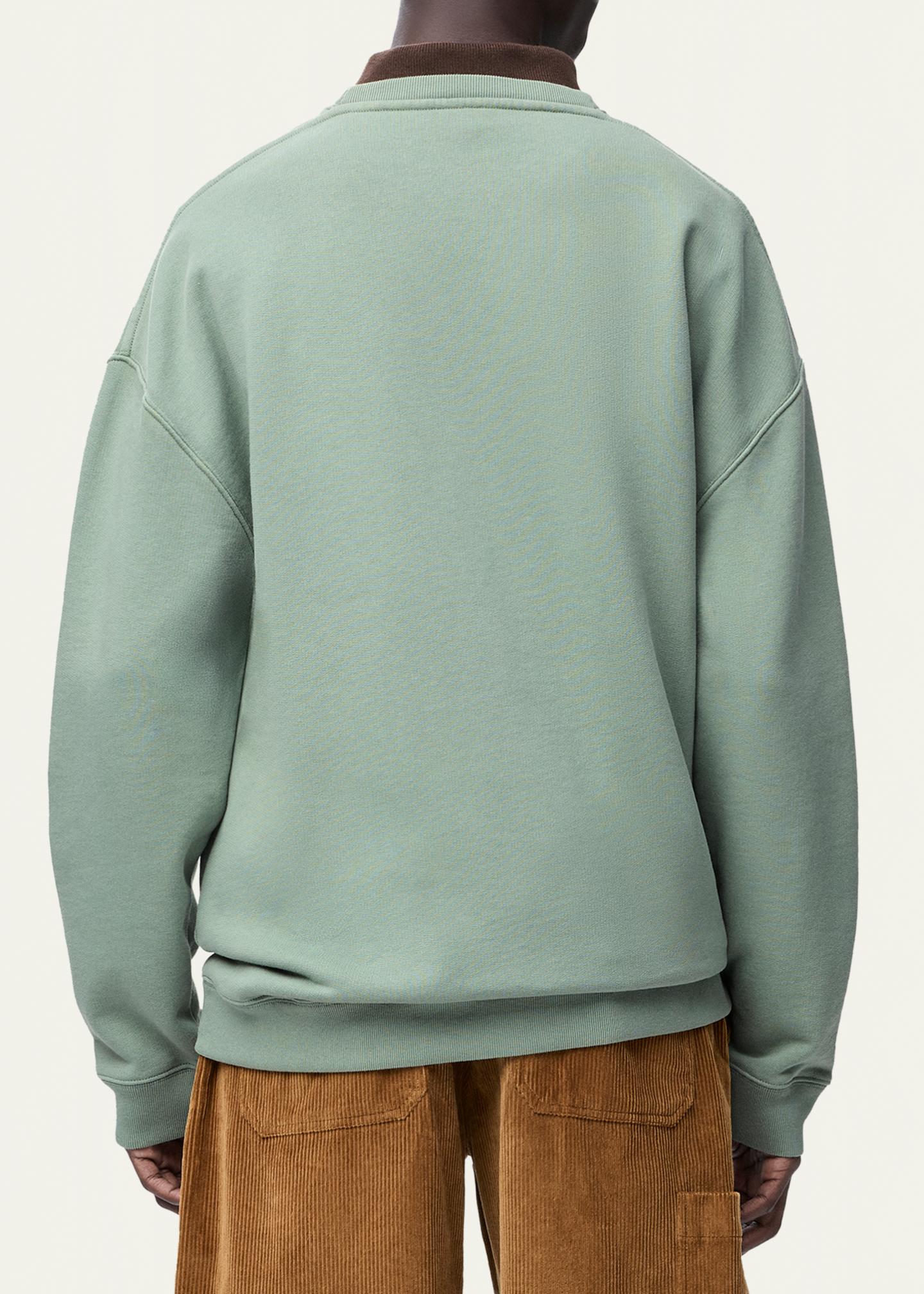 LOEWE Men's Print-Embroidered Anagram Sweatshirt - Bergdorf Goodman