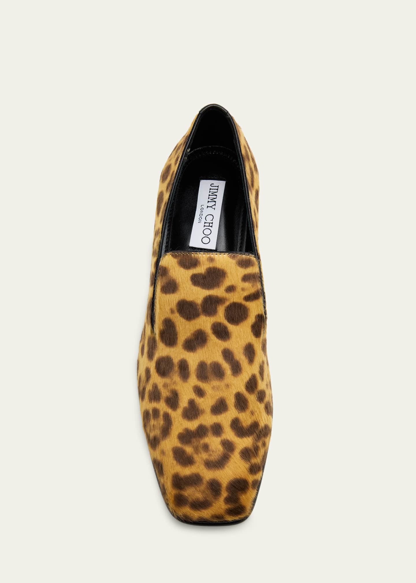 Jimmy Choo 45mm Elliot Leopard Calf Hair Loafers - Bergdorf Goodman