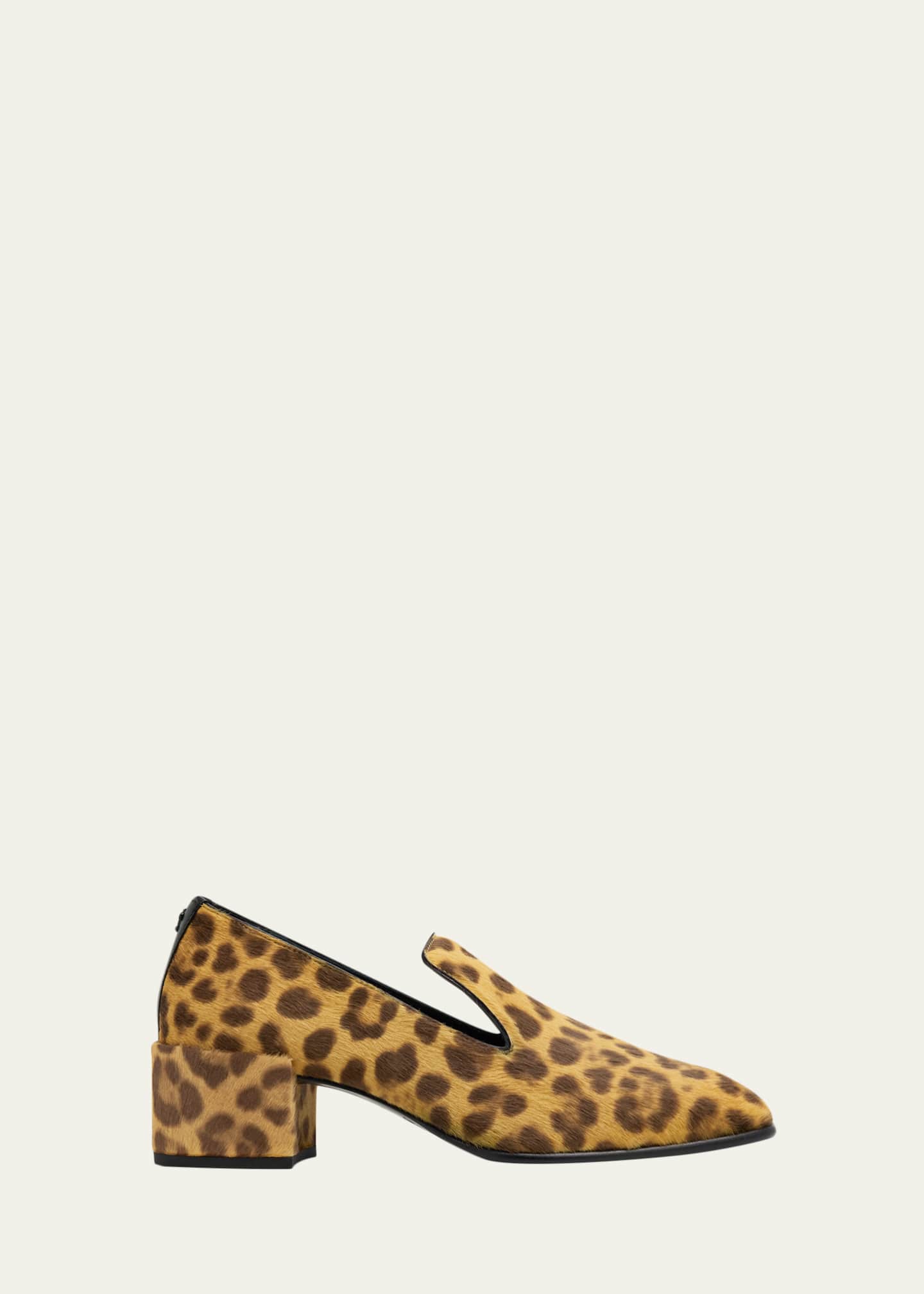 Jimmy Choo 45mm Elliot Leopard Calf Hair Loafers - Bergdorf Goodman
