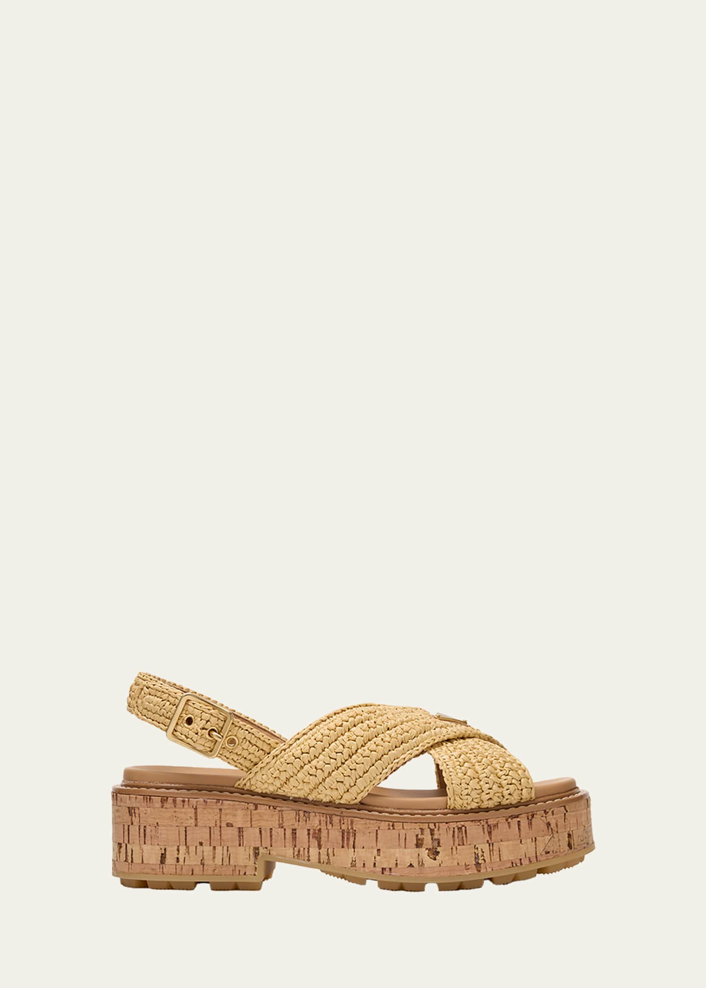 Prada Evolve Crochet and Leather Sandals - Bergdorf Goodman
