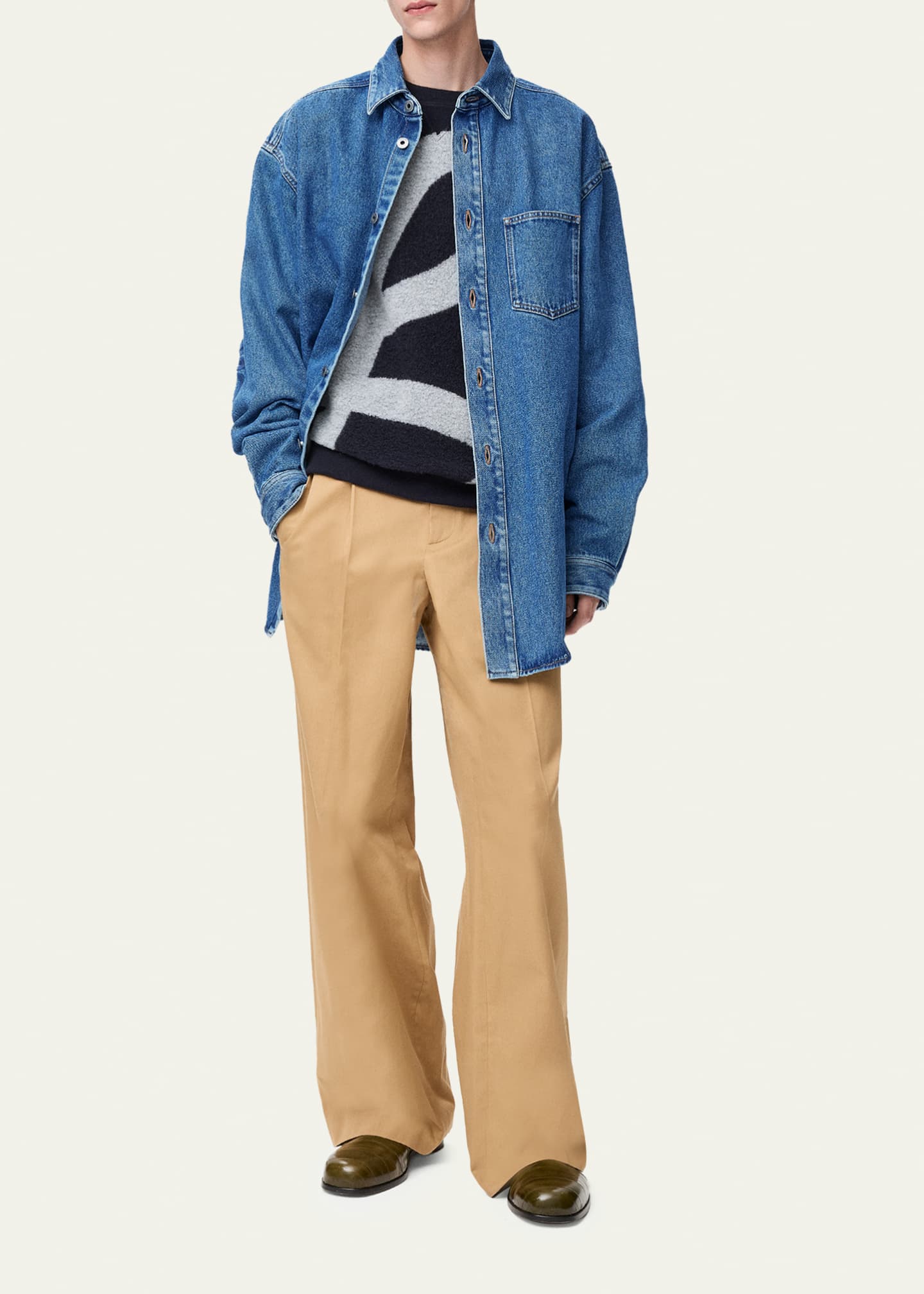LOEWE ブルー アナグラムタグ ポロシャツ L相当 ブルー（青）系 LOEWE