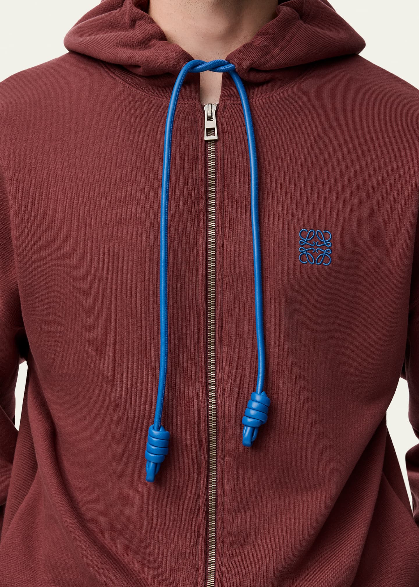 Loewe Men's Anagram Zip-Up Hoodie - Bergdorf Goodman
