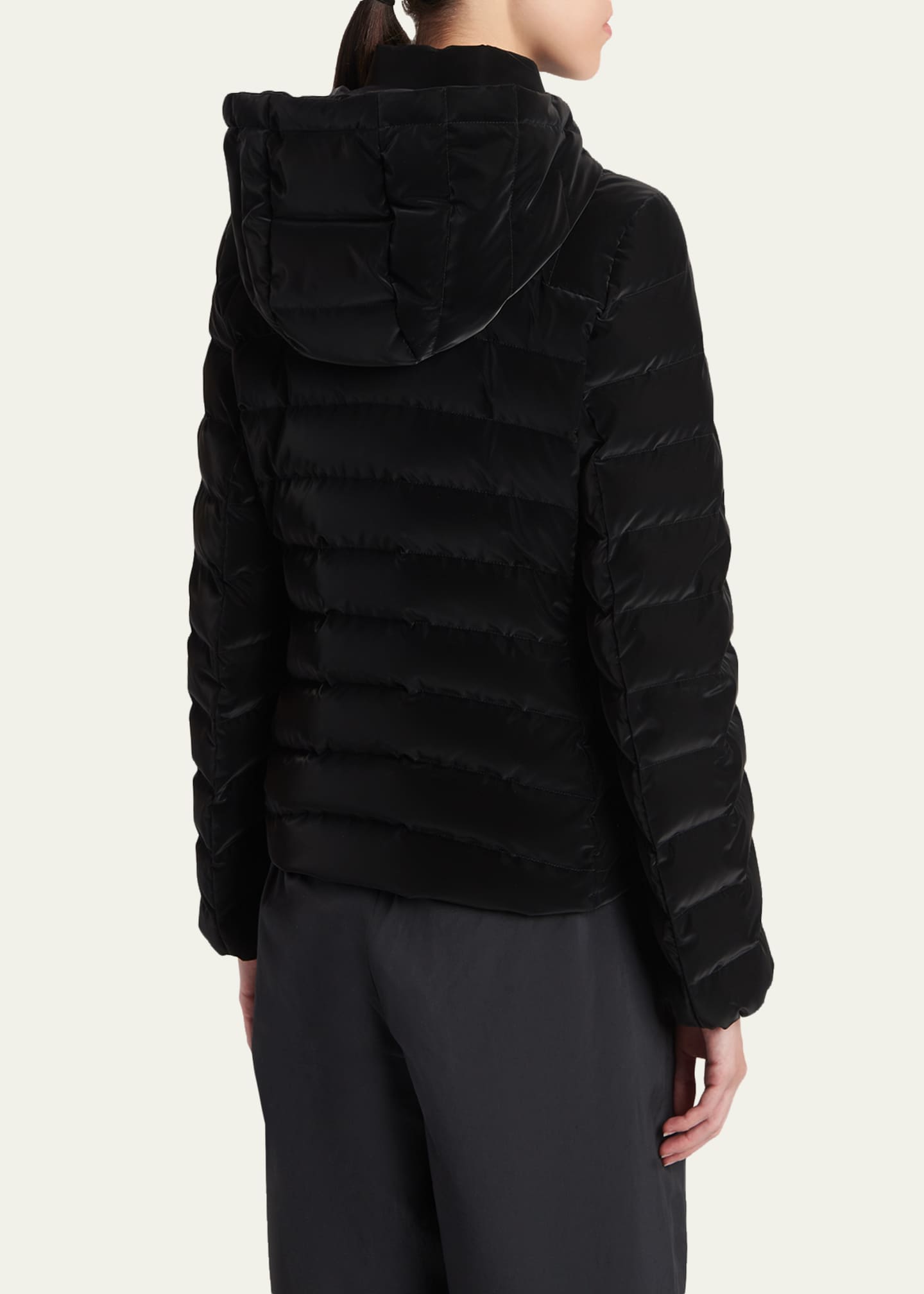 Moncler Trefle Hooded Down Velour Jacket - Bergdorf Goodman