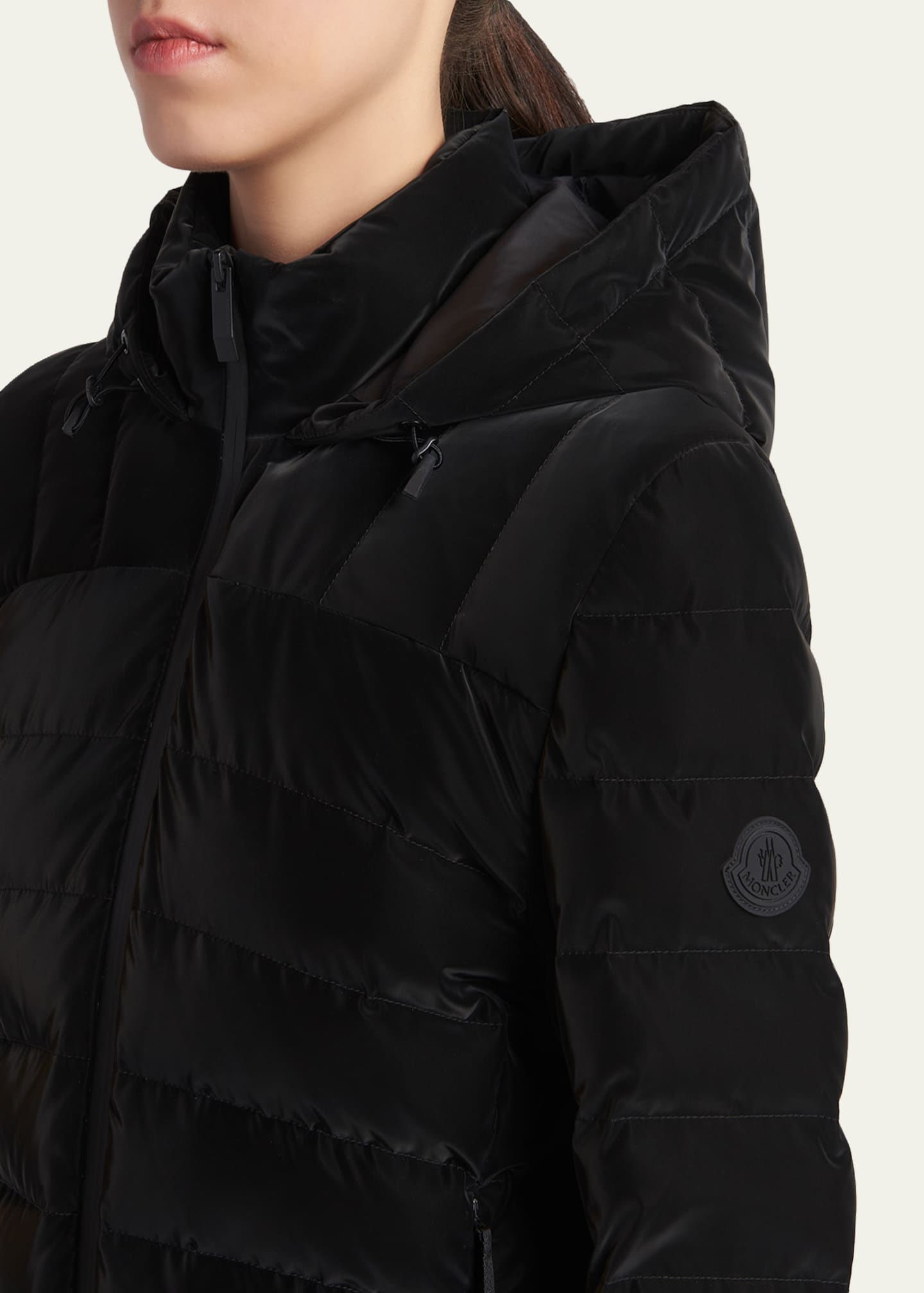 Moncler Trefle Hooded Down Velour Jacket - Bergdorf Goodman
