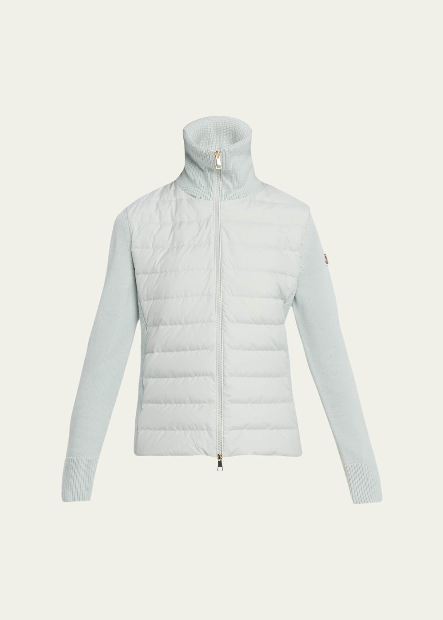Moncler Padded Wool Zip-Up Cardigan - Bergdorf Goodman